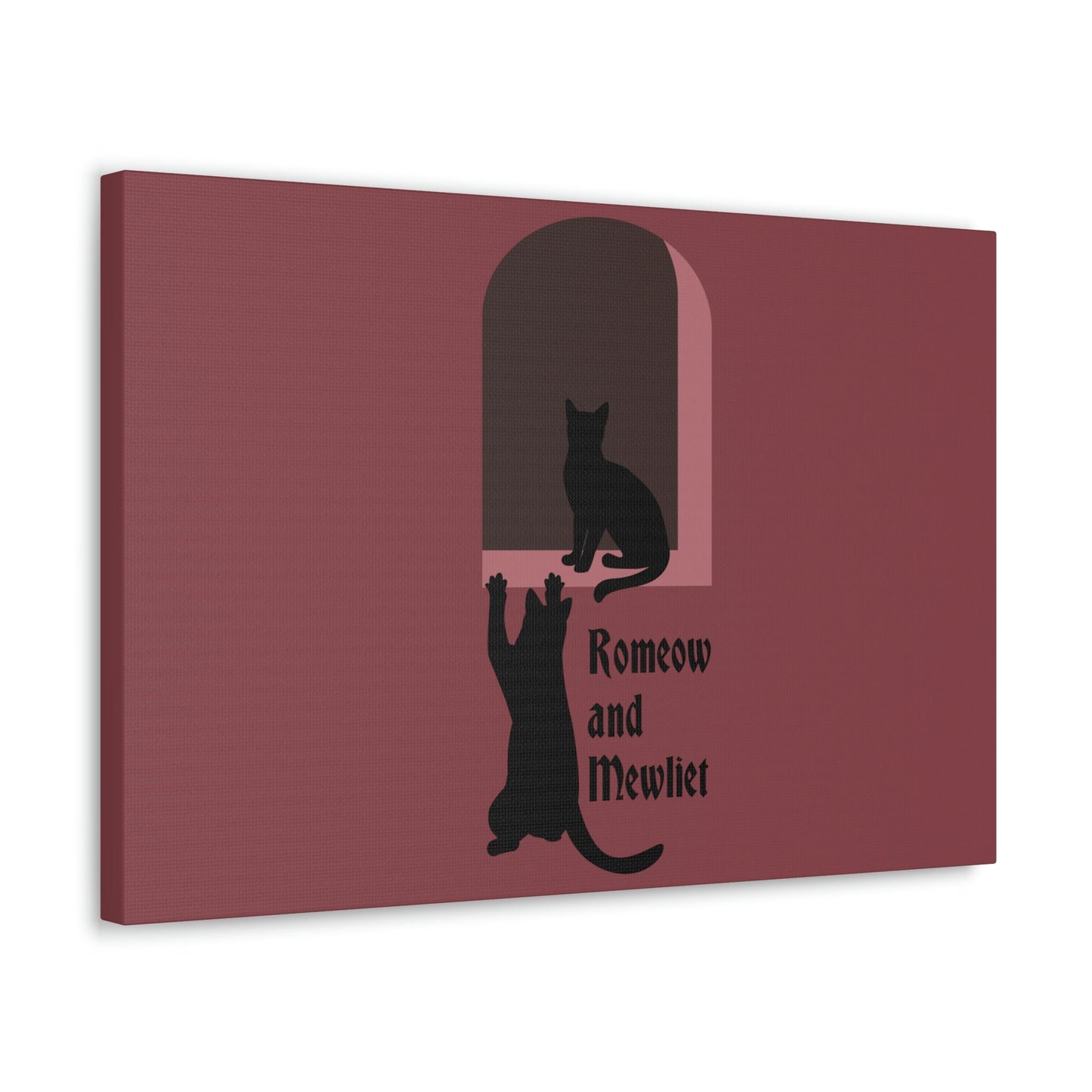 Romeow and Mewliet. William Shakespeare Romeo And Juliet Black Cat Lovers Aesthetic Classic Art Canvas Gallery Wraps Ichaku [Perfect Gifts Selection]