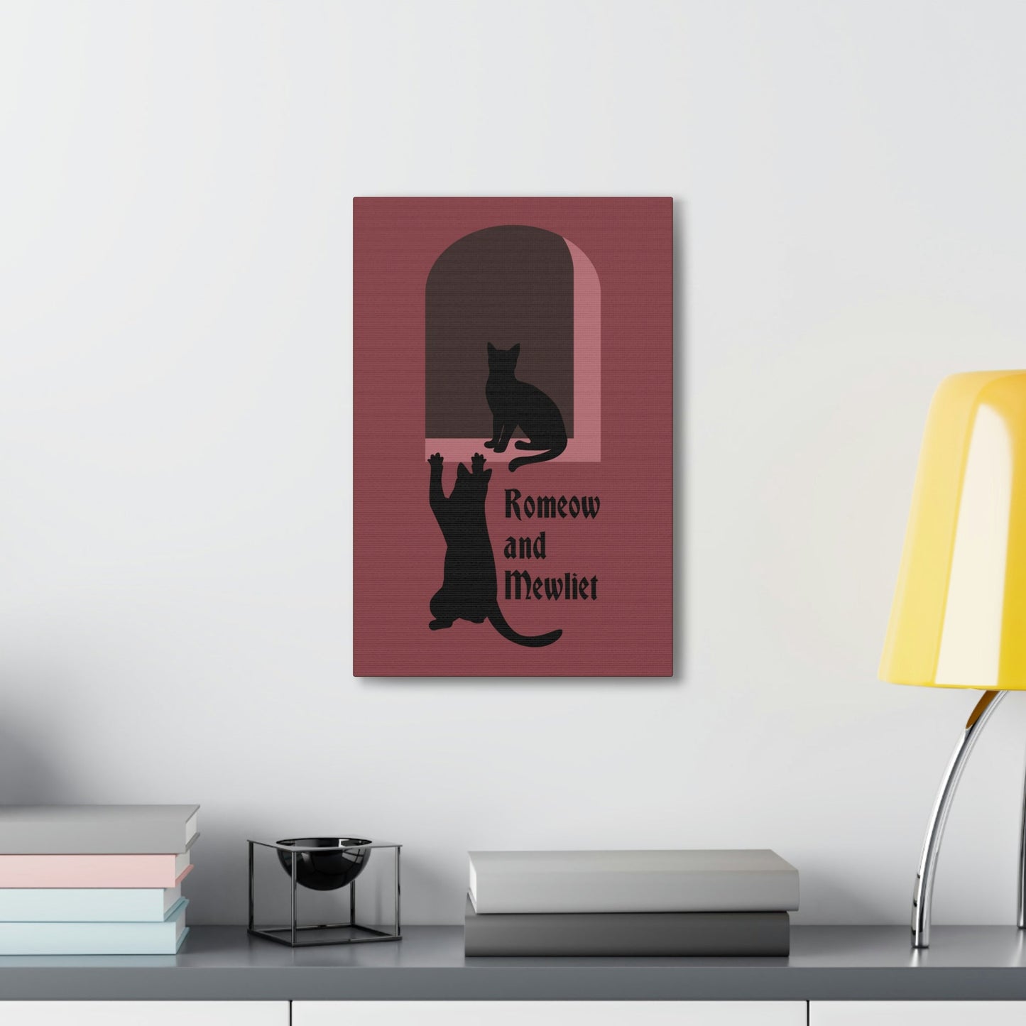 Romeow and Mewliet. William Shakespeare Romeo And Juliet Black Cat Lovers Aesthetic Classic Art Canvas Gallery Wraps Ichaku [Perfect Gifts Selection]