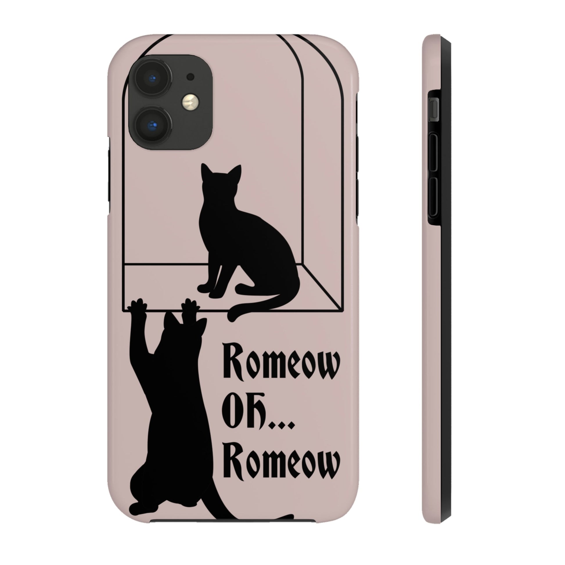 Romeow and Mewliet. William Shakespeare Romeo And Juliet Black Cat Lovers Beige Tough Phone Cases Case-Mate Ichaku [Perfect Gifts Selection]