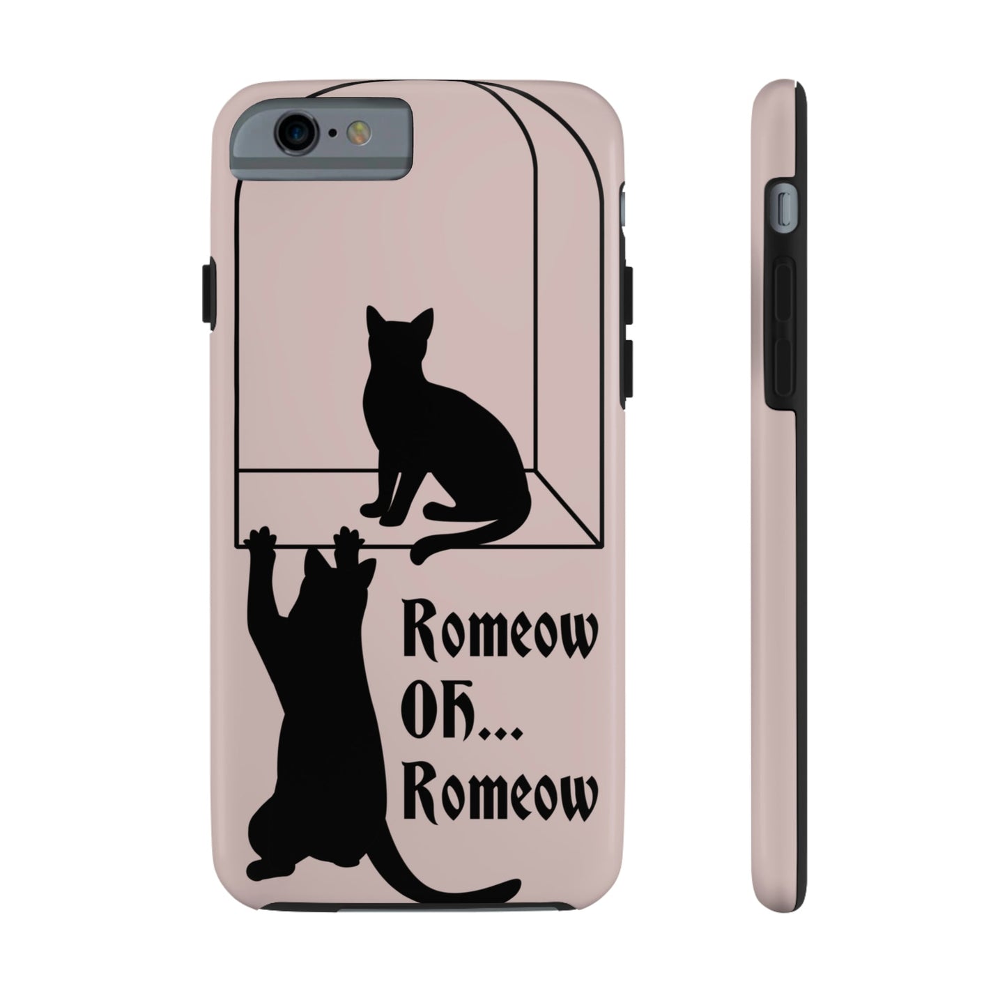 Romeow and Mewliet. William Shakespeare Romeo And Juliet Black Cat Lovers Beige Tough Phone Cases Case-Mate Ichaku [Perfect Gifts Selection]