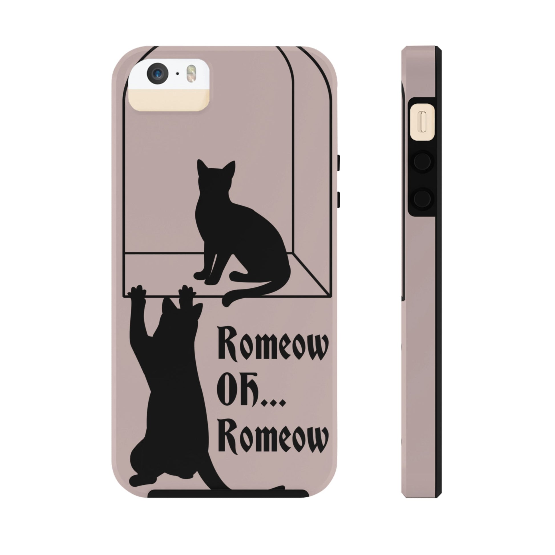 Romeow and Mewliet. William Shakespeare Romeo And Juliet Black Cat Lovers Beige Tough Phone Cases Case-Mate Ichaku [Perfect Gifts Selection]