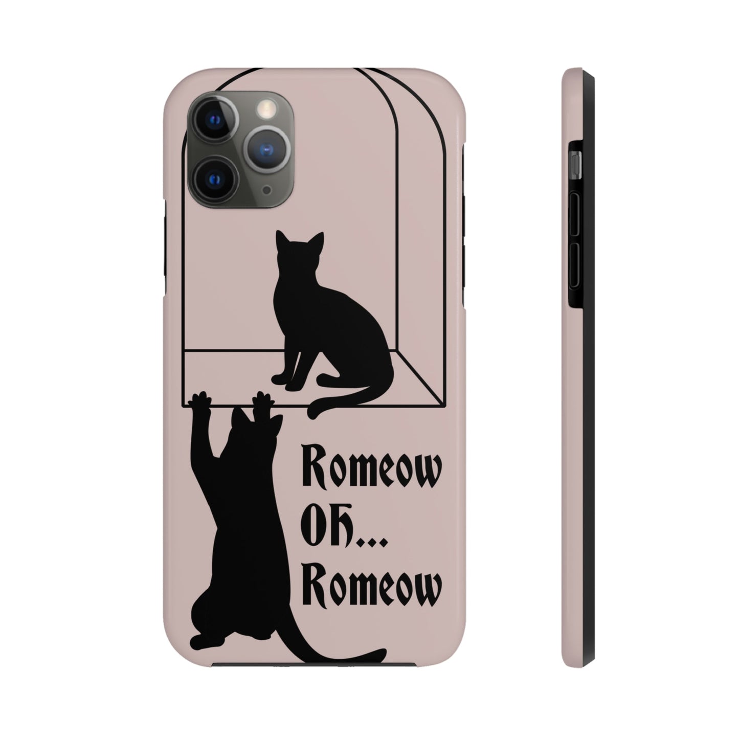 Romeow and Mewliet. William Shakespeare Romeo And Juliet Black Cat Lovers Beige Tough Phone Cases Case-Mate Ichaku [Perfect Gifts Selection]