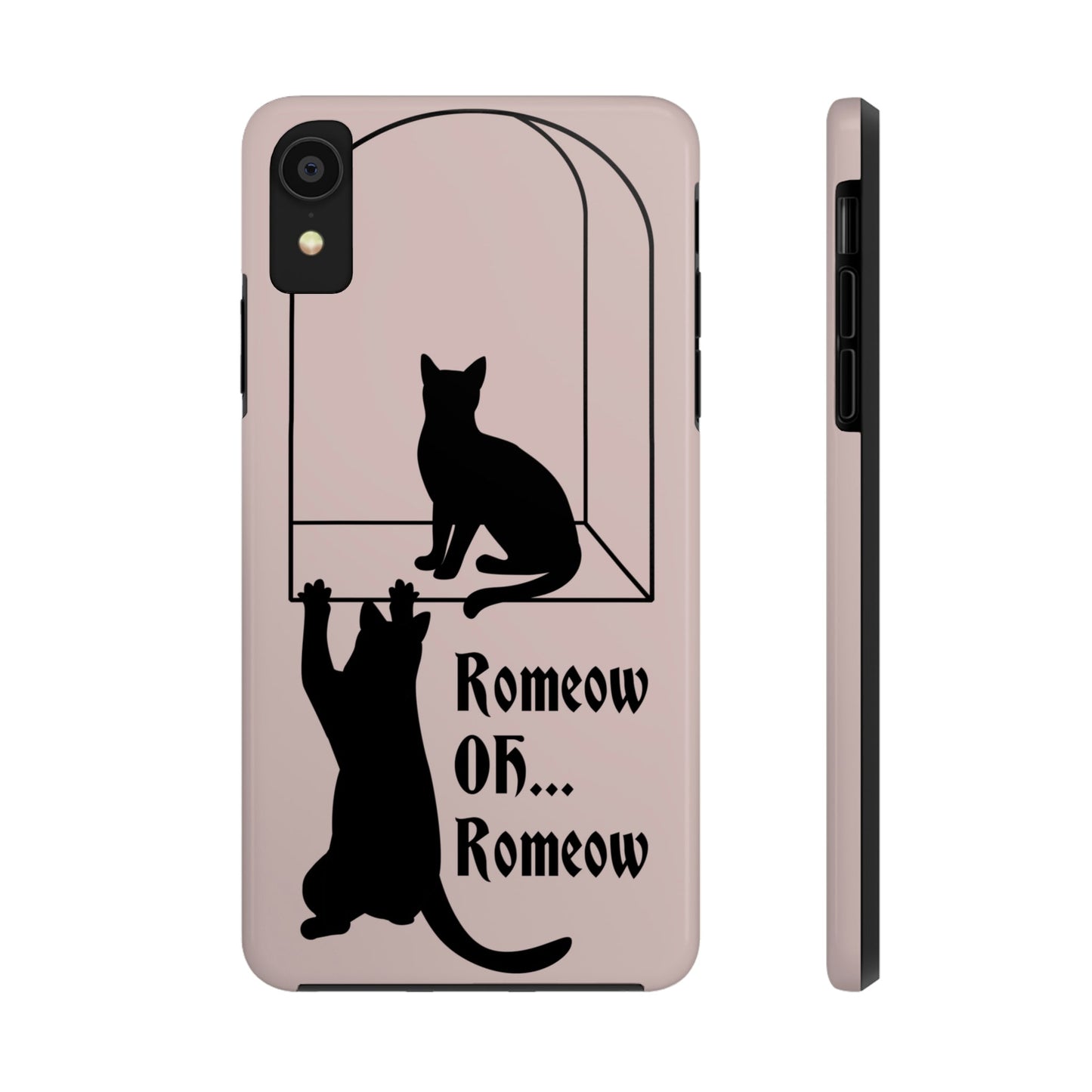 Romeow and Mewliet. William Shakespeare Romeo And Juliet Black Cat Lovers Beige Tough Phone Cases Case-Mate Ichaku [Perfect Gifts Selection]