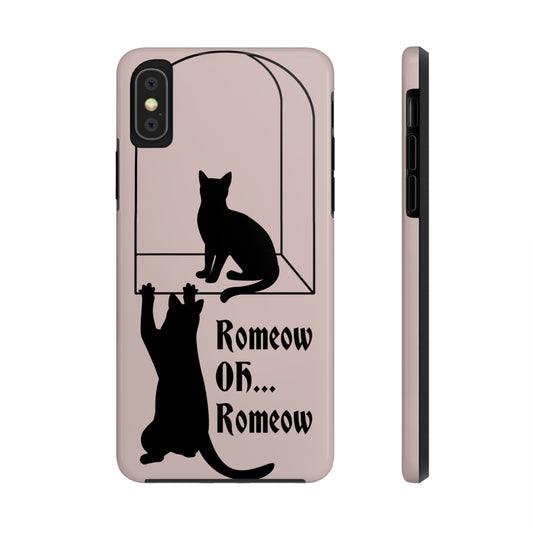 Romeow and Mewliet. William Shakespeare Romeo And Juliet Black Cat Lovers Beige Tough Phone Cases Case-Mate Ichaku [Perfect Gifts Selection]