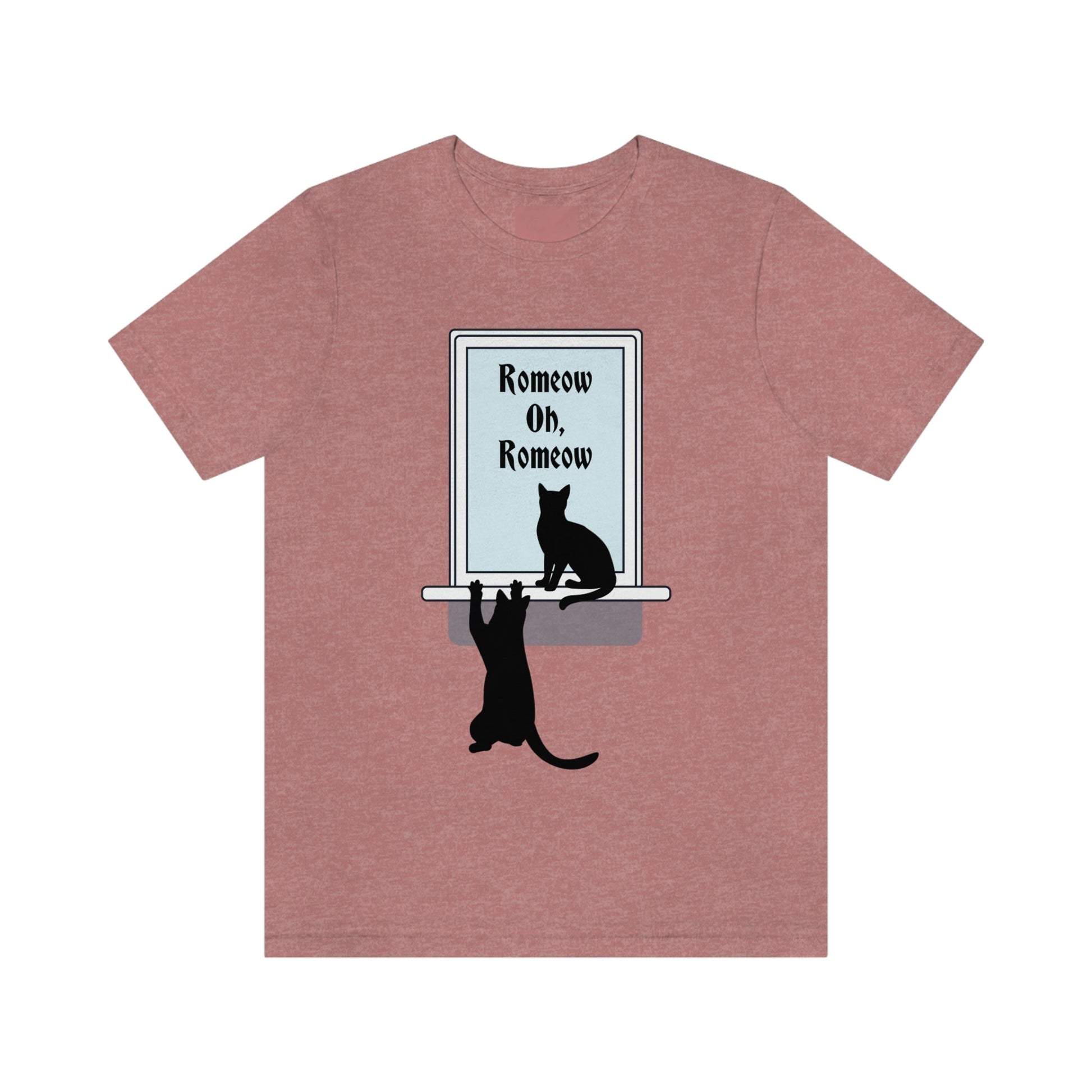 Romeow and Mewliet. William Shakespeare Romeo And Juliet Black Cat Lovers Unisex Jersey Short Sleeve T-Shirt Ichaku [Perfect Gifts Selection]