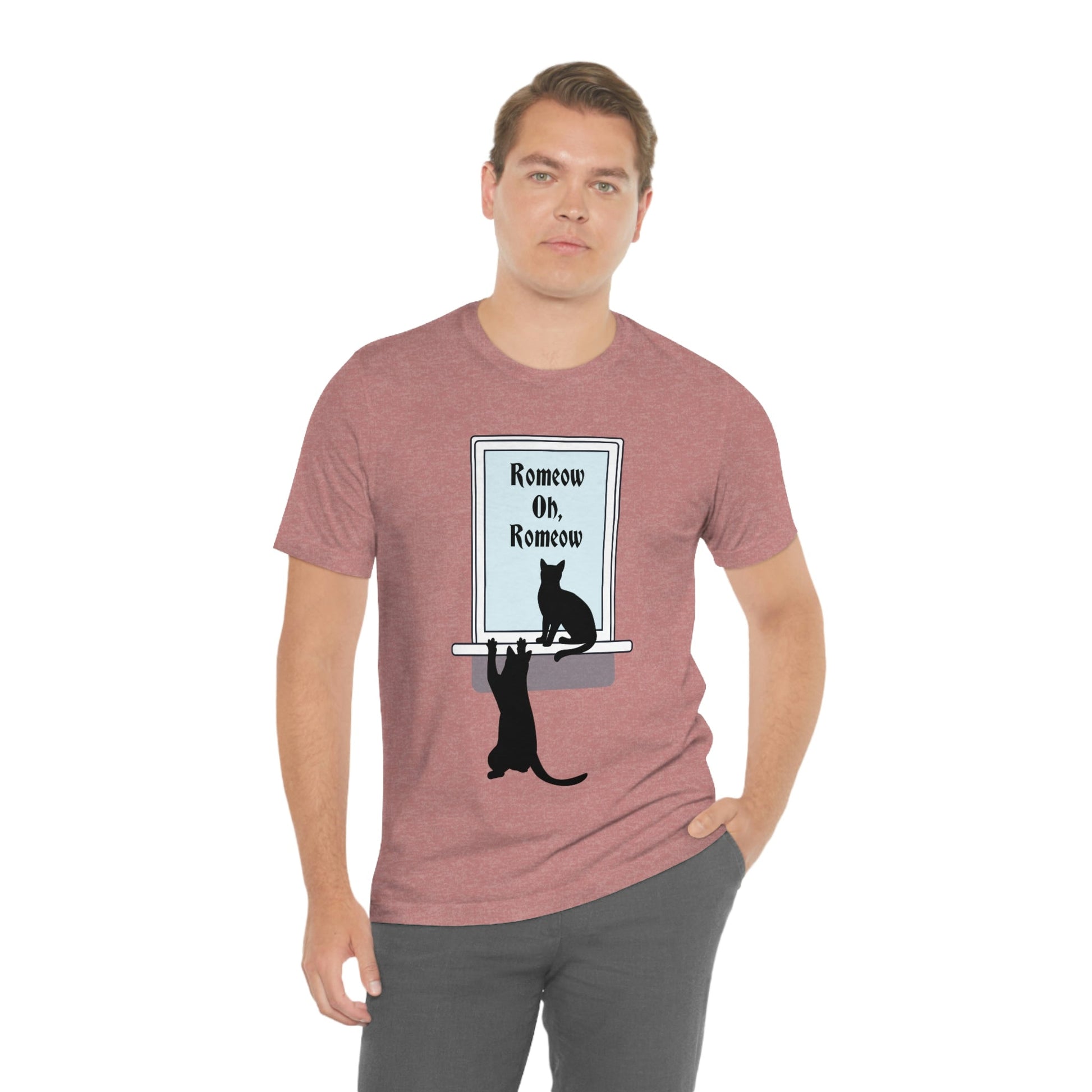 Romeow and Mewliet. William Shakespeare Romeo And Juliet Black Cat Lovers Unisex Jersey Short Sleeve T-Shirt Ichaku [Perfect Gifts Selection]