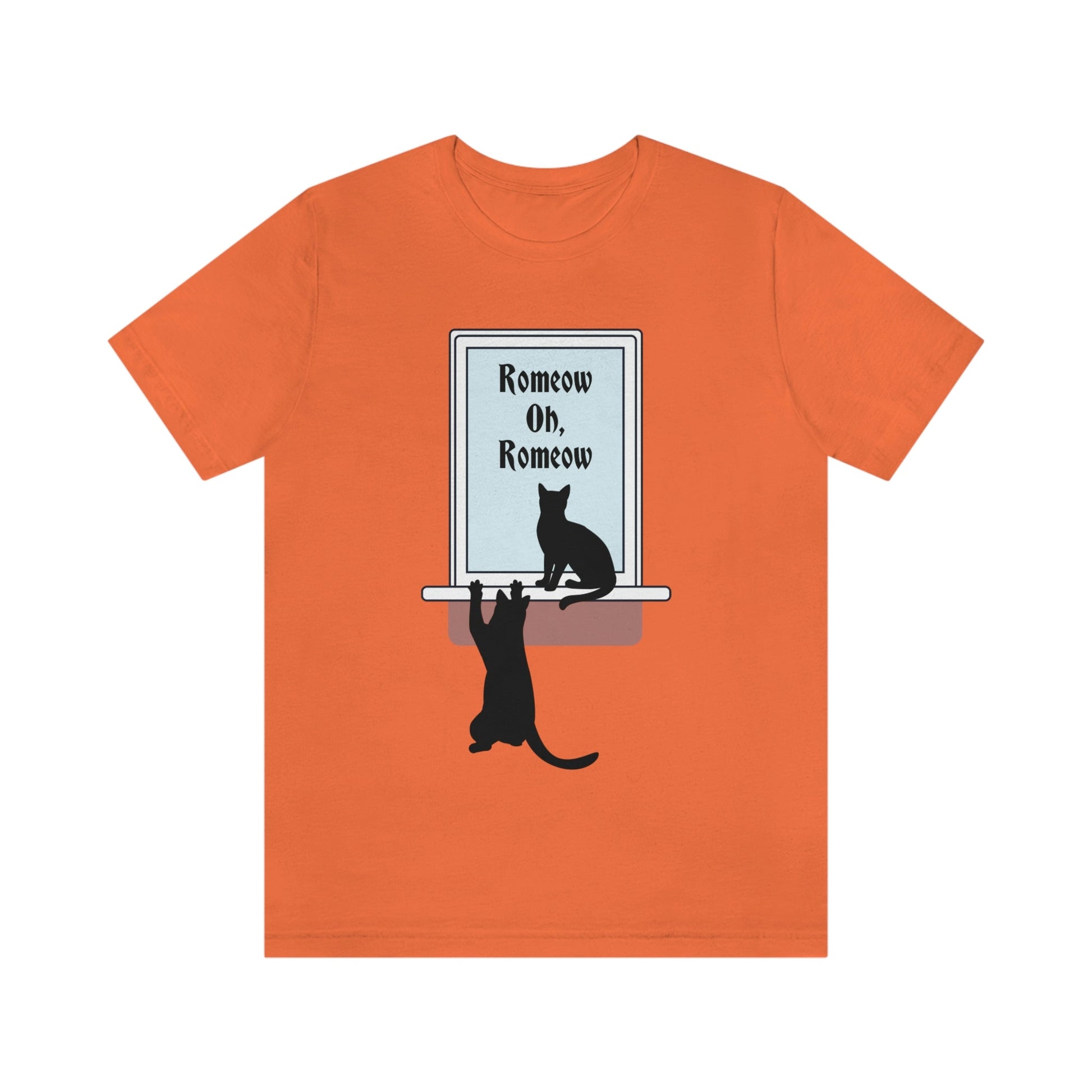 Romeow and Mewliet. William Shakespeare Romeo And Juliet Black Cat Lovers Unisex Jersey Short Sleeve T-Shirt Ichaku [Perfect Gifts Selection]