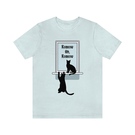 Romeow and Mewliet. William Shakespeare Romeo And Juliet Black Cat Lovers Unisex Jersey Short Sleeve T-Shirt Ichaku [Perfect Gifts Selection]