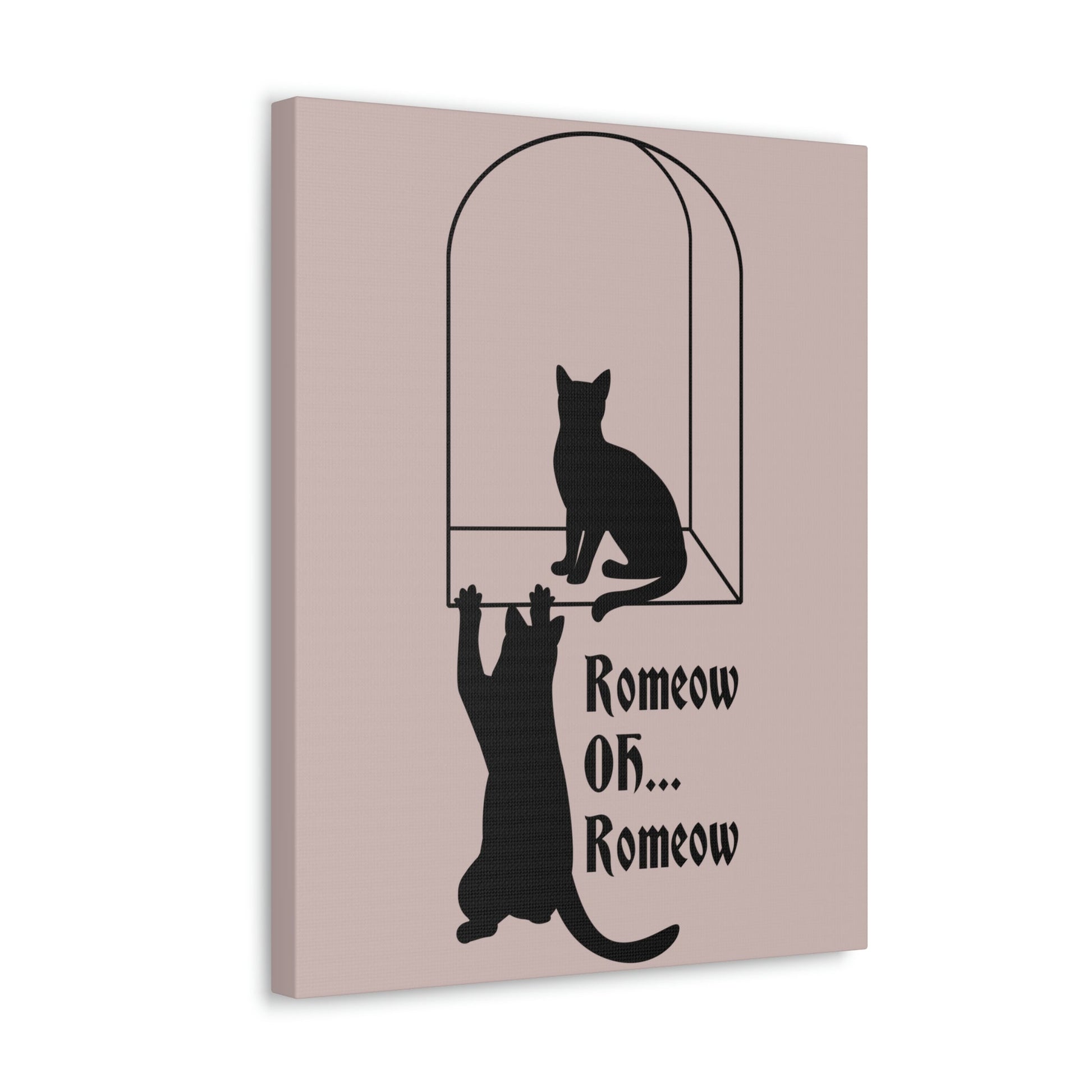 Romeow ang Mewliet Lovestory Valentine`s day Cat Lovers Aesthetic Classic Art Canvas Gallery Wraps Ichaku [Perfect Gifts Selection]