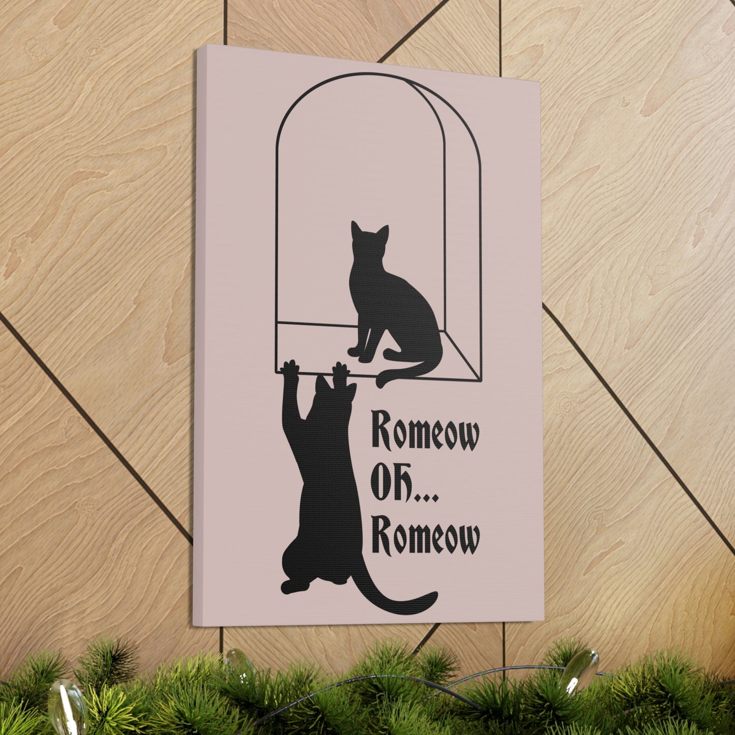 Romeow ang Mewliet Lovestory Valentine`s day Cat Lovers Aesthetic Classic Art Canvas Gallery Wraps Ichaku [Perfect Gifts Selection]