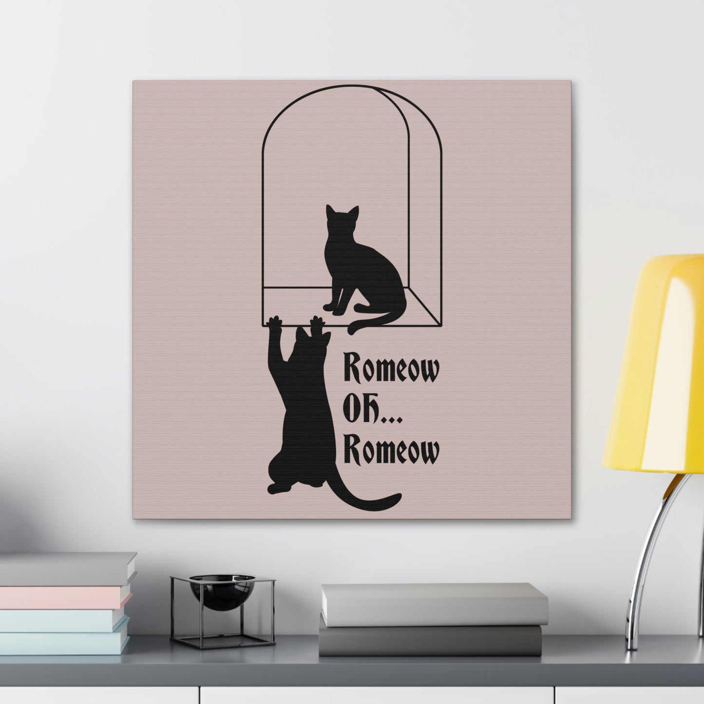 Romeow ang Mewliet Lovestory Valentine`s day Cat Lovers Aesthetic Classic Art Canvas Gallery Wraps Ichaku [Perfect Gifts Selection]