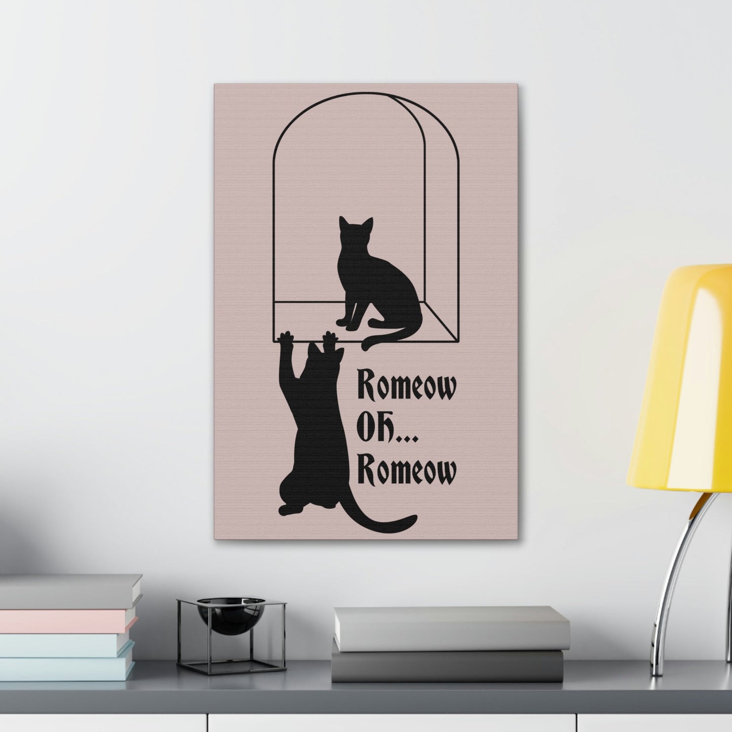 Romeow ang Mewliet Lovestory Valentine`s day Cat Lovers Aesthetic Classic Art Canvas Gallery Wraps Ichaku [Perfect Gifts Selection]