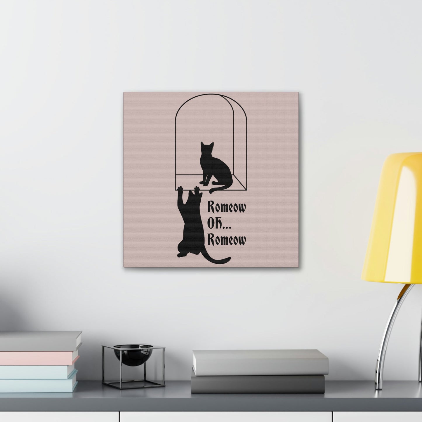 Romeow ang Mewliet Lovestory Valentine`s day Cat Lovers Aesthetic Classic Art Canvas Gallery Wraps Ichaku [Perfect Gifts Selection]