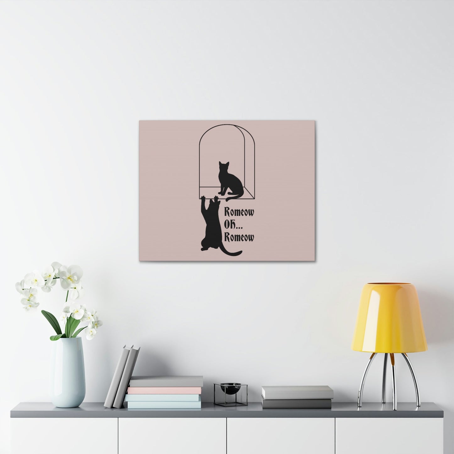 Romeow ang Mewliet Lovestory Valentine`s day Cat Lovers Aesthetic Classic Art Canvas Gallery Wraps Ichaku [Perfect Gifts Selection]