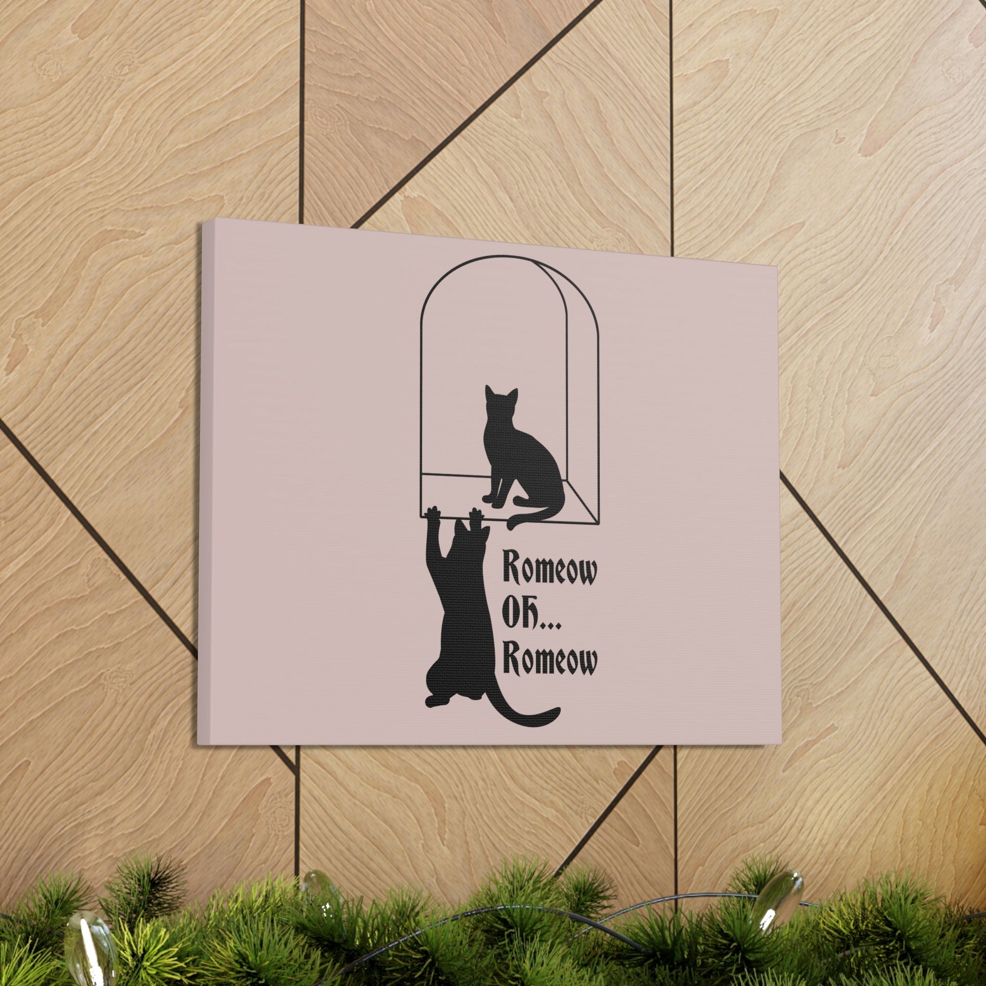 Romeow ang Mewliet Lovestory Valentine`s day Cat Lovers Aesthetic Classic Art Canvas Gallery Wraps Ichaku [Perfect Gifts Selection]