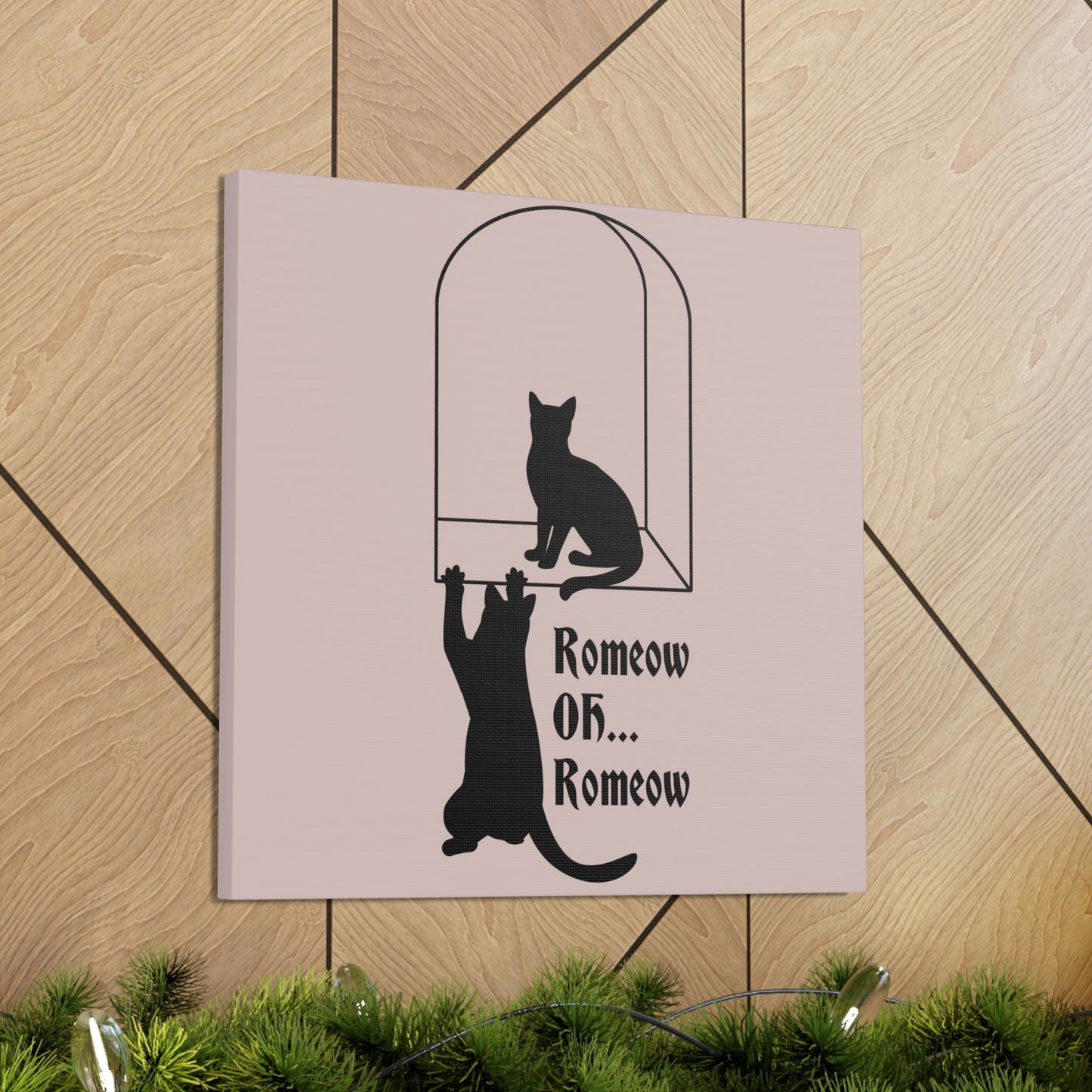 Romeow ang Mewliet Lovestory Valentine`s day Cat Lovers Aesthetic Classic Art Canvas Gallery Wraps Ichaku [Perfect Gifts Selection]