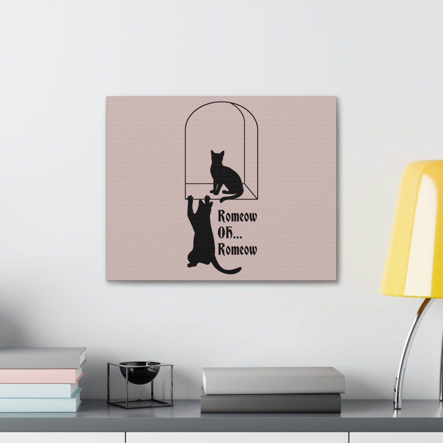 Romeow ang Mewliet Lovestory Valentine`s day Cat Lovers Aesthetic Classic Art Canvas Gallery Wraps Ichaku [Perfect Gifts Selection]