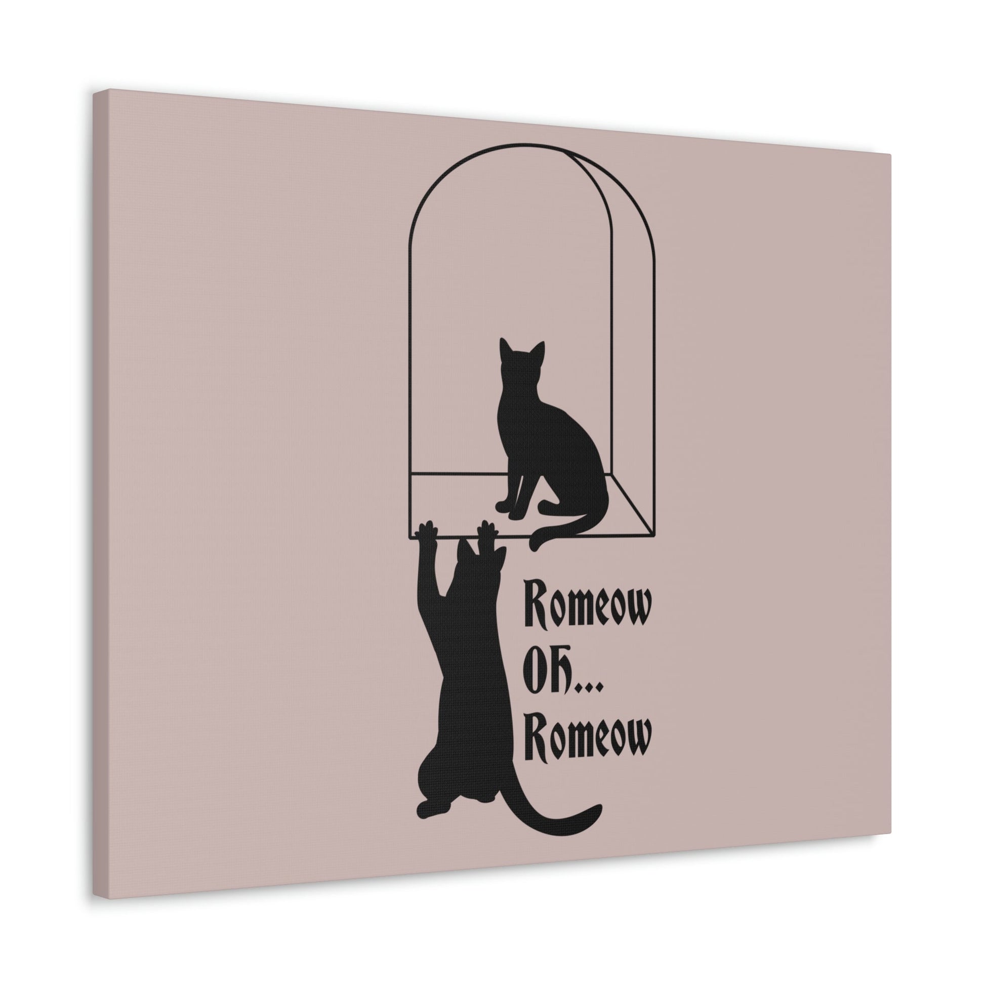 Romeow ang Mewliet Lovestory Valentine`s day Cat Lovers Aesthetic Classic Art Canvas Gallery Wraps Ichaku [Perfect Gifts Selection]