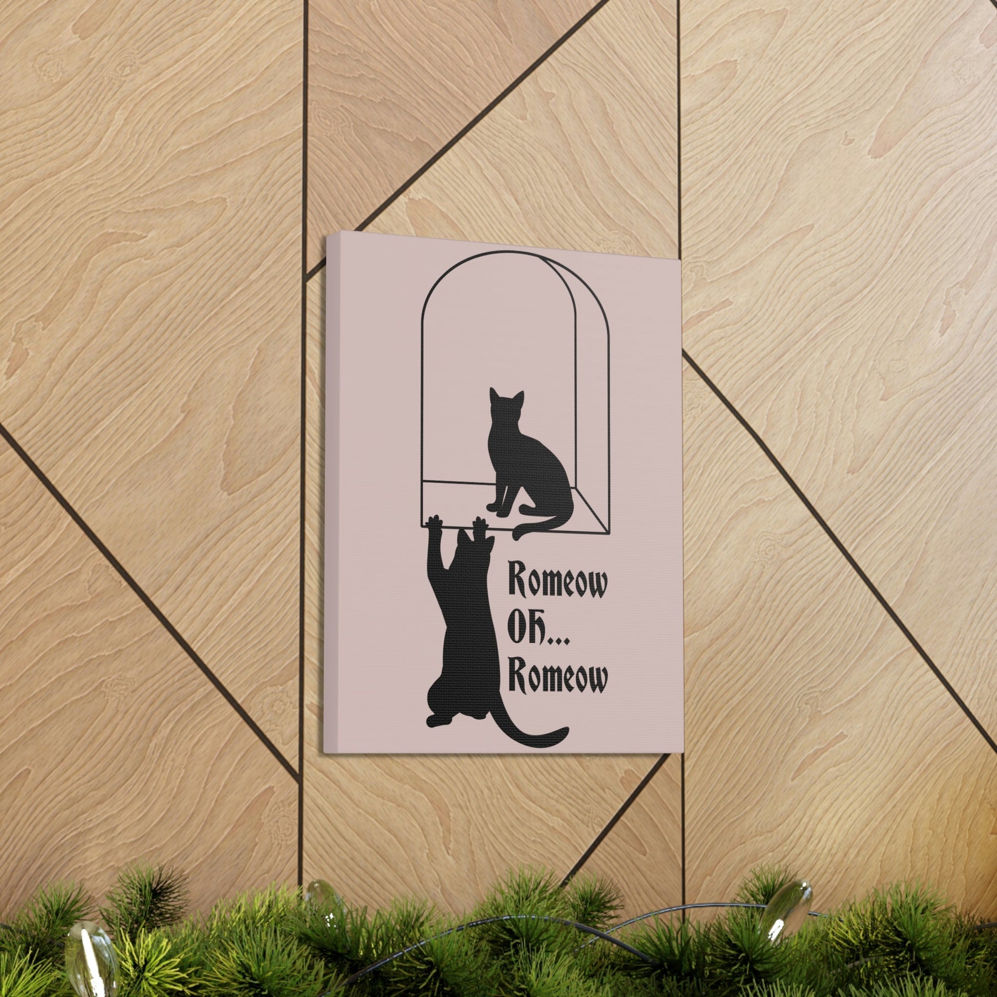 Romeow ang Mewliet Lovestory Valentine`s day Cat Lovers Aesthetic Classic Art Canvas Gallery Wraps Ichaku [Perfect Gifts Selection]