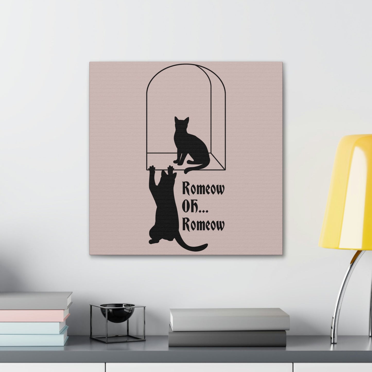 Romeow ang Mewliet Lovestory Valentine`s day Cat Lovers Aesthetic Classic Art Canvas Gallery Wraps Ichaku [Perfect Gifts Selection]