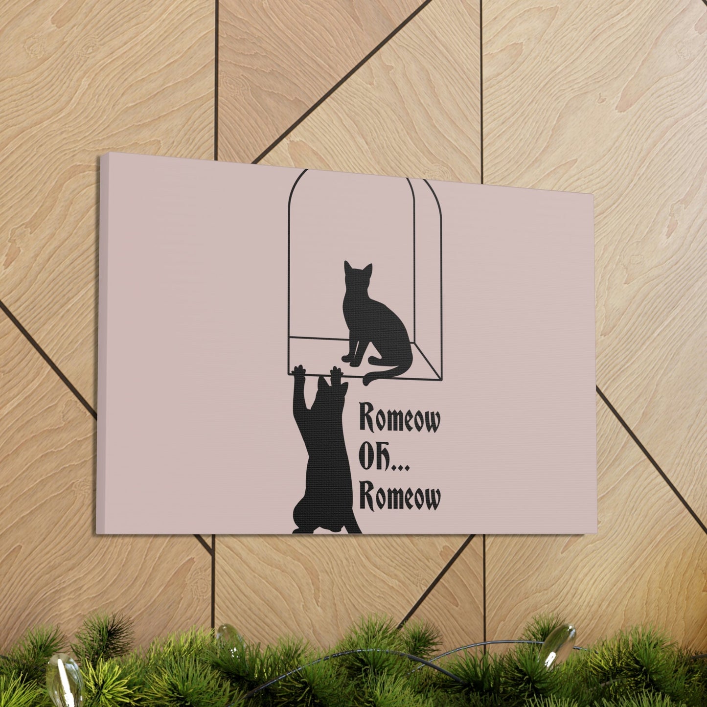 Romeow ang Mewliet Lovestory Valentine`s day Cat Lovers Aesthetic Classic Art Canvas Gallery Wraps Ichaku [Perfect Gifts Selection]