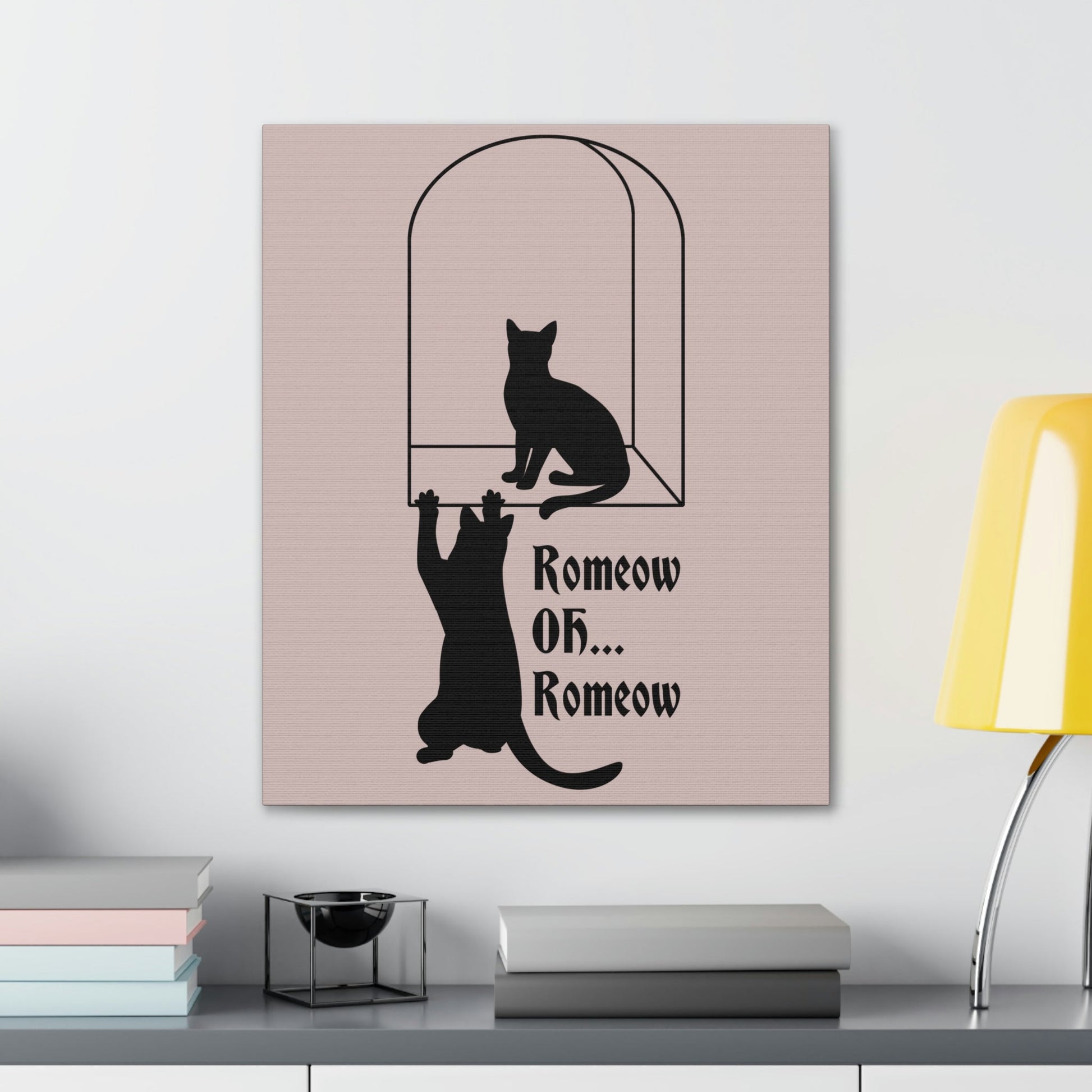 Romeow ang Mewliet Lovestory Valentine`s day Cat Lovers Aesthetic Classic Art Canvas Gallery Wraps Ichaku [Perfect Gifts Selection]