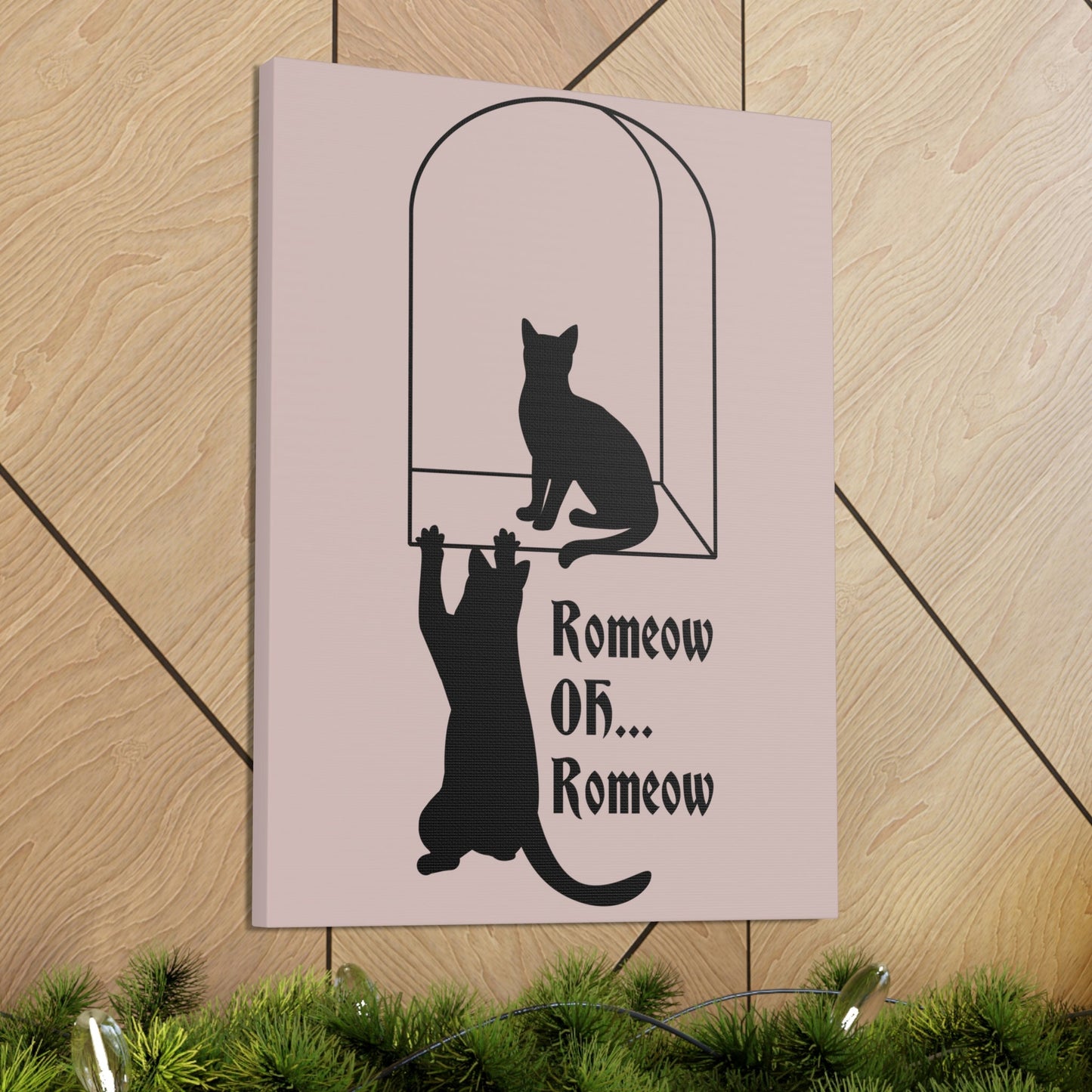 Romeow ang Mewliet Lovestory Valentine`s day Cat Lovers Aesthetic Classic Art Canvas Gallery Wraps Ichaku [Perfect Gifts Selection]