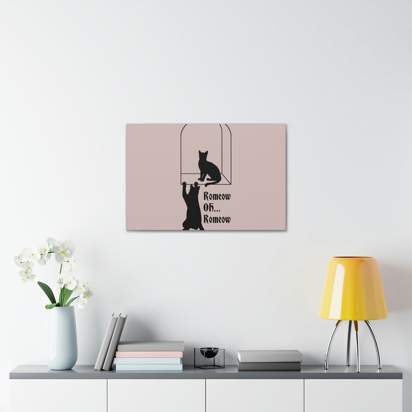 Romeow ang Mewliet Lovestory Valentine`s day Cat Lovers Aesthetic Classic Art Canvas Gallery Wraps Ichaku [Perfect Gifts Selection]