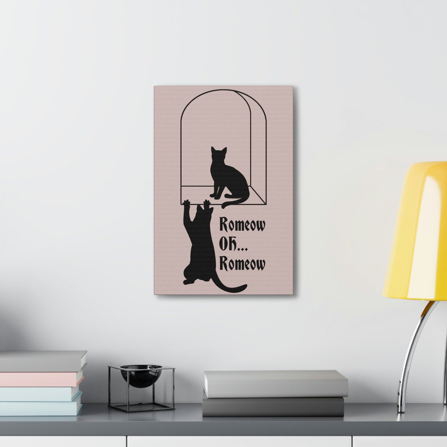 Romeow ang Mewliet Lovestory Valentine`s day Cat Lovers Aesthetic Classic Art Canvas Gallery Wraps Ichaku [Perfect Gifts Selection]