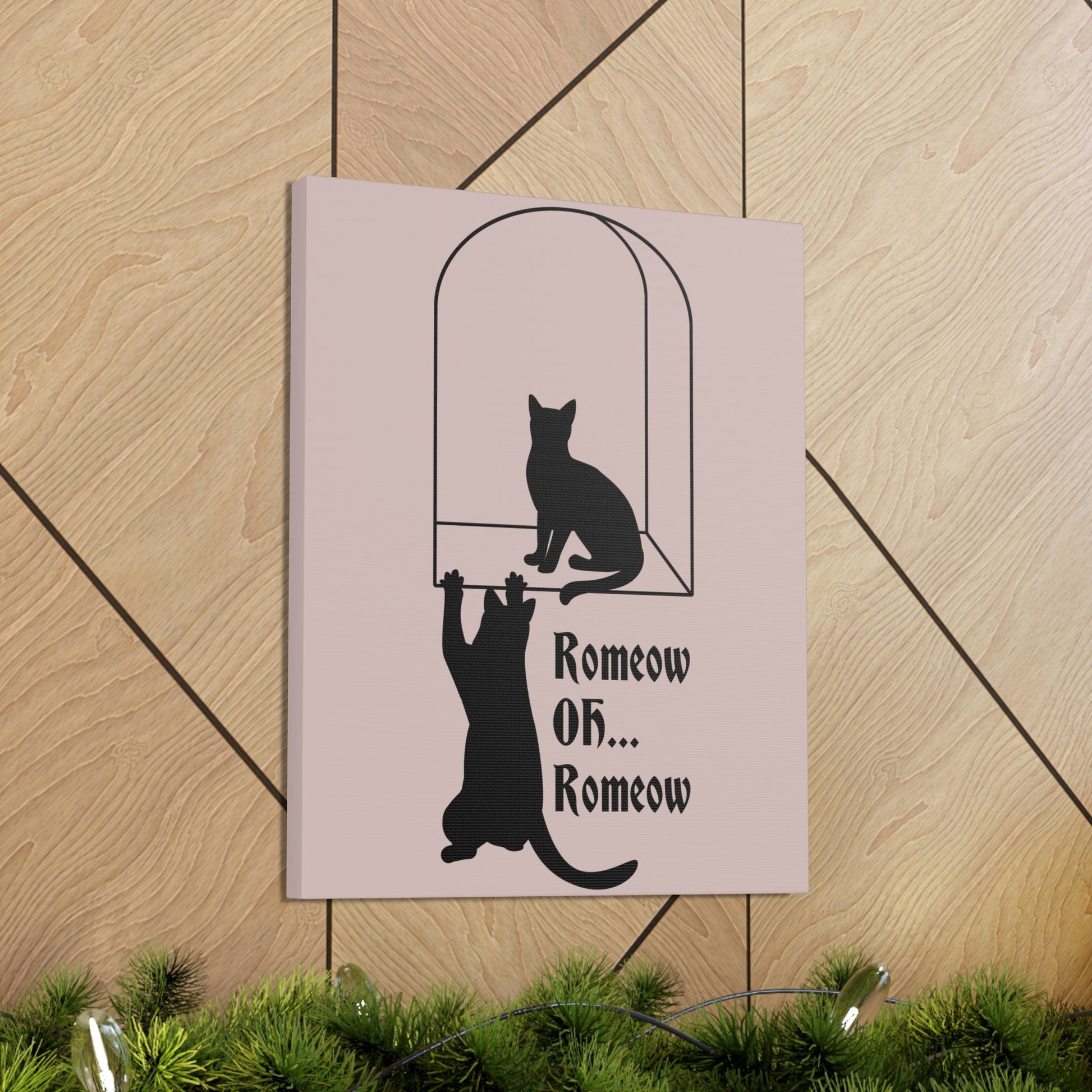 Romeow ang Mewliet Lovestory Valentine`s day Cat Lovers Aesthetic Classic Art Canvas Gallery Wraps Ichaku [Perfect Gifts Selection]