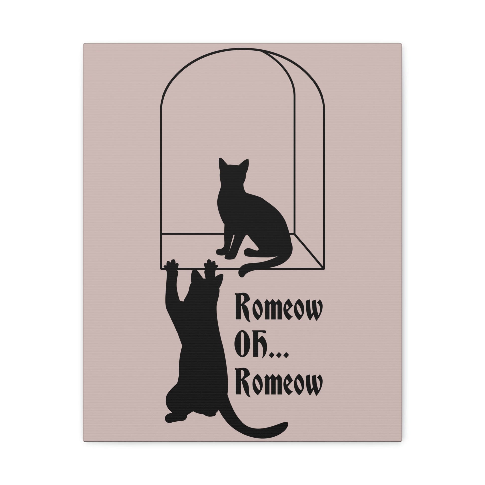 Romeow ang Mewliet Lovestory Valentine`s day Cat Lovers Aesthetic Classic Art Canvas Gallery Wraps Ichaku [Perfect Gifts Selection]