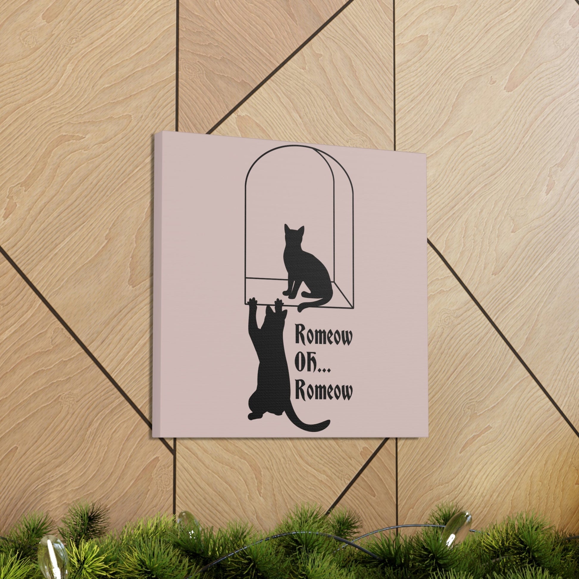 Romeow ang Mewliet Lovestory Valentine`s day Cat Lovers Aesthetic Classic Art Canvas Gallery Wraps Ichaku [Perfect Gifts Selection]