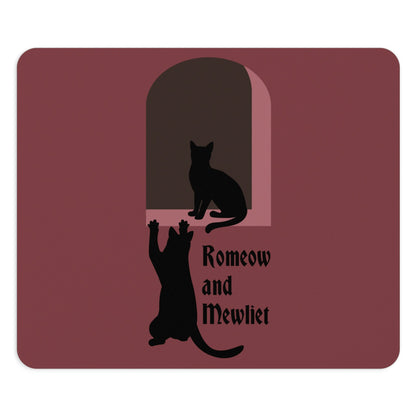 Romeow ang Mewliet Lovestory Valentine`s day Cat Lovers Art Ergonomic Non-slip Creative Design Mouse Pad Ichaku [Perfect Gifts Selection]
