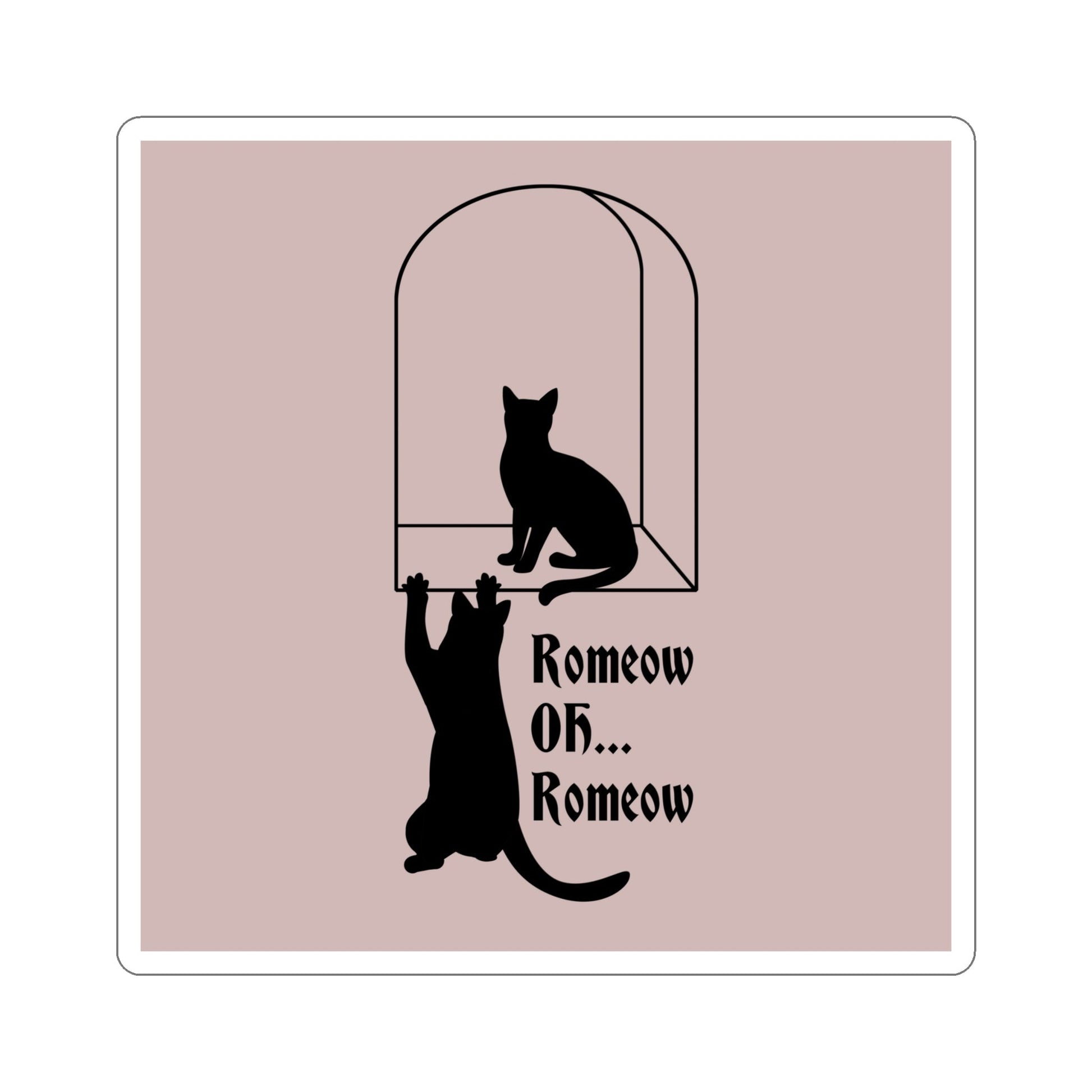 Romeow ang Mewliet Lovestory Valentine`s day Die-Cut Sticker Ichaku [Perfect Gifts Selection]
