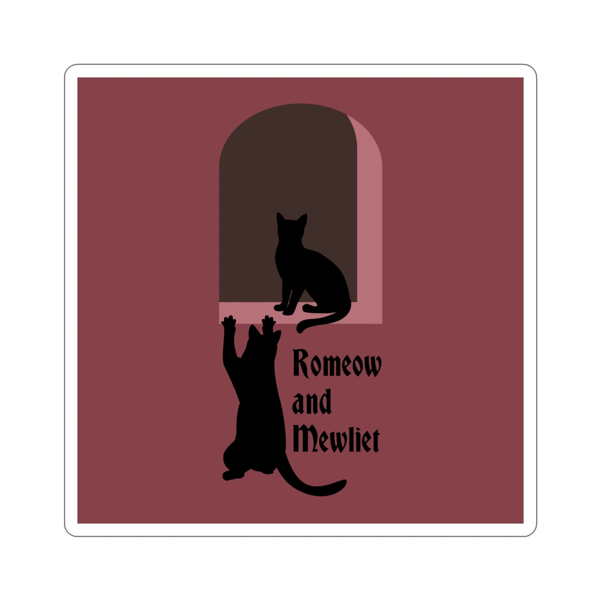 Romeow ang Mewliet Lovestory Valentine`s day Die-Cut Sticker Ichaku [Perfect Gifts Selection]