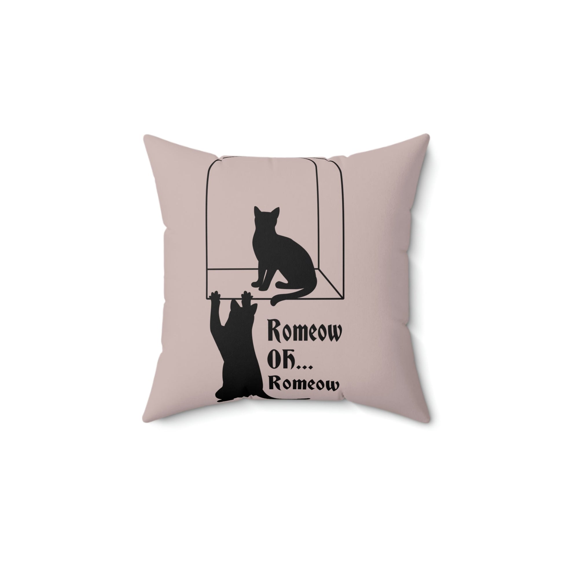 Romeow ang Mewliet Lovestory Valentine`s day Spun Polyester Square Pillow Ichaku [Perfect Gifts Selection]