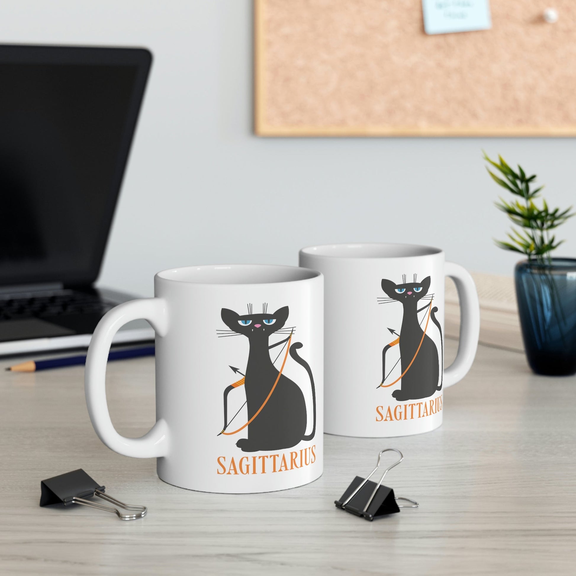 Sagittarius Cat Zodiac Sign Ceramic Mug 11oz Ichaku [Perfect Gifts Selection]