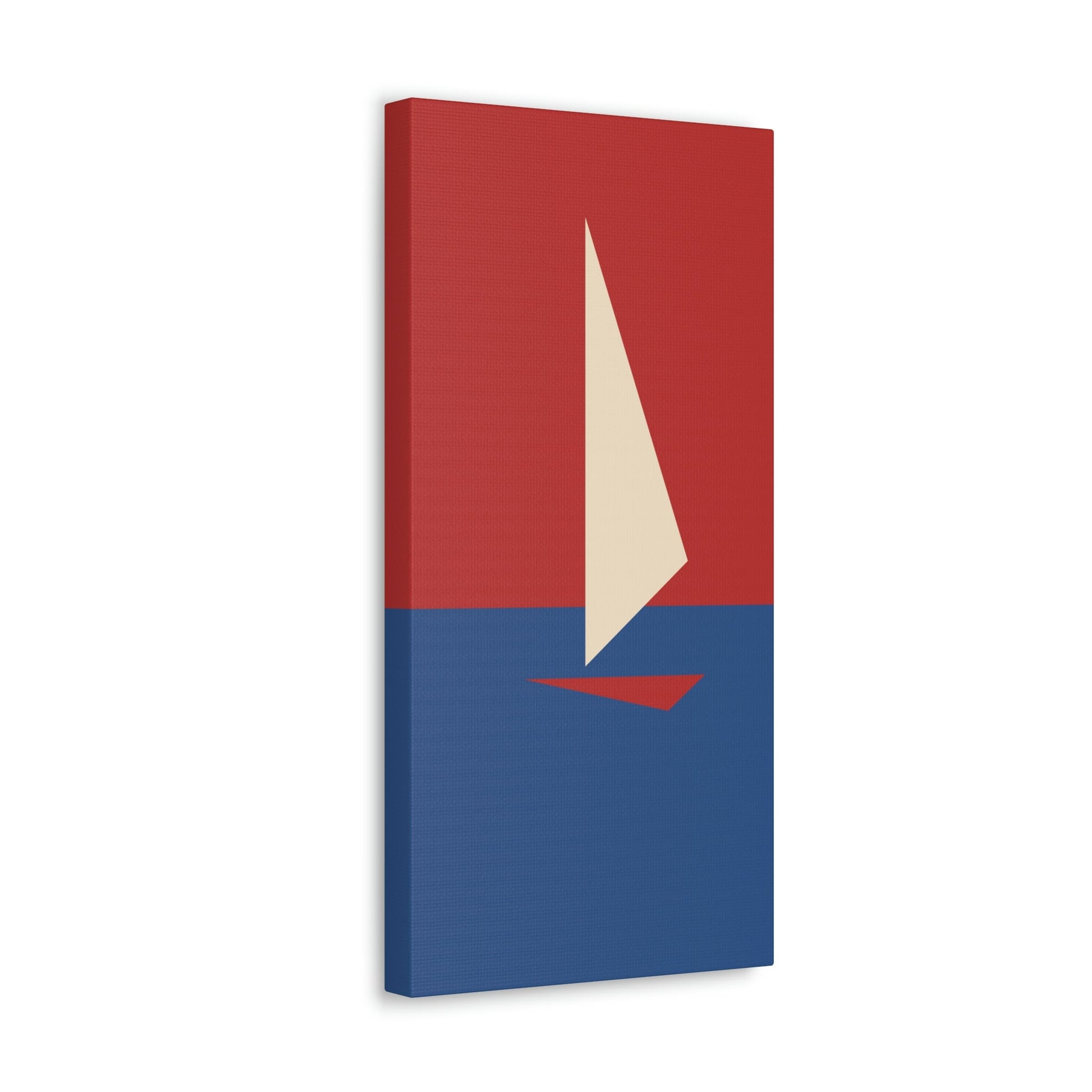 Sailboat Sea Minimalist Abstract Aesthetic Classic Art Canvas Gallery Wraps Ichaku [Perfect Gifts Selection]