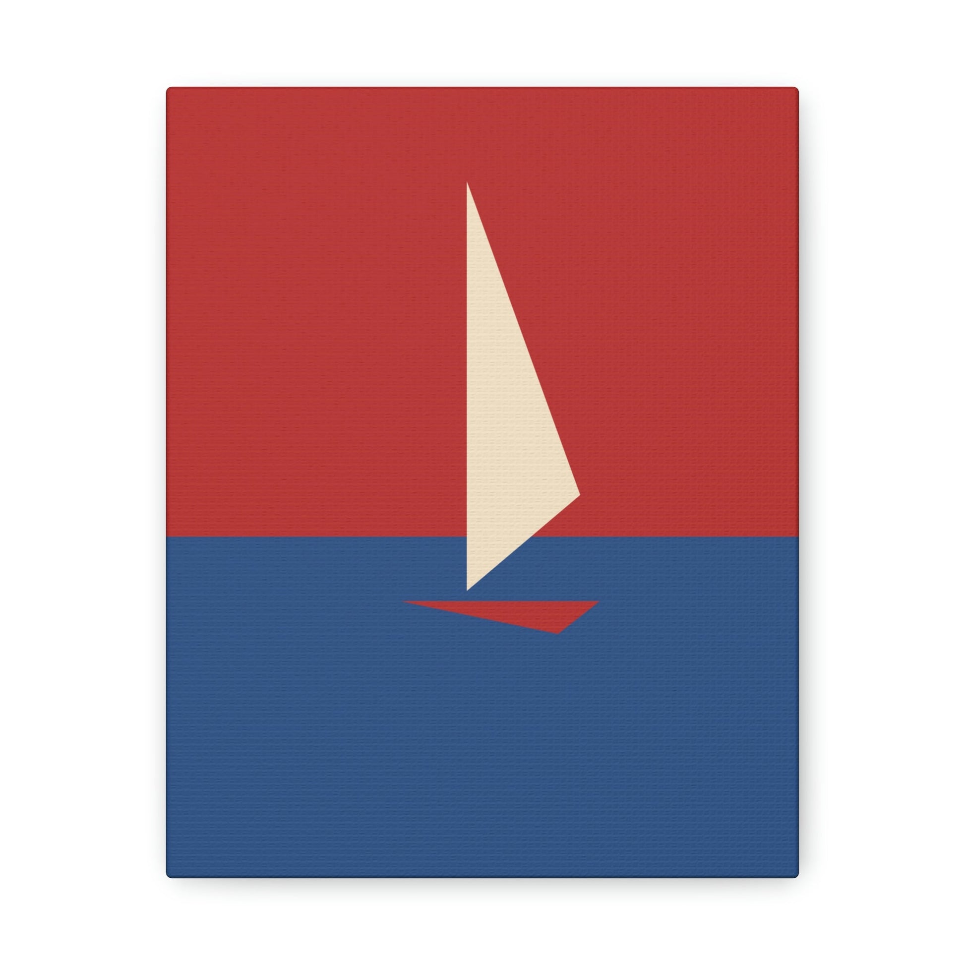 Sailboat Sea Minimalist Abstract Aesthetic Classic Art Canvas Gallery Wraps Ichaku [Perfect Gifts Selection]