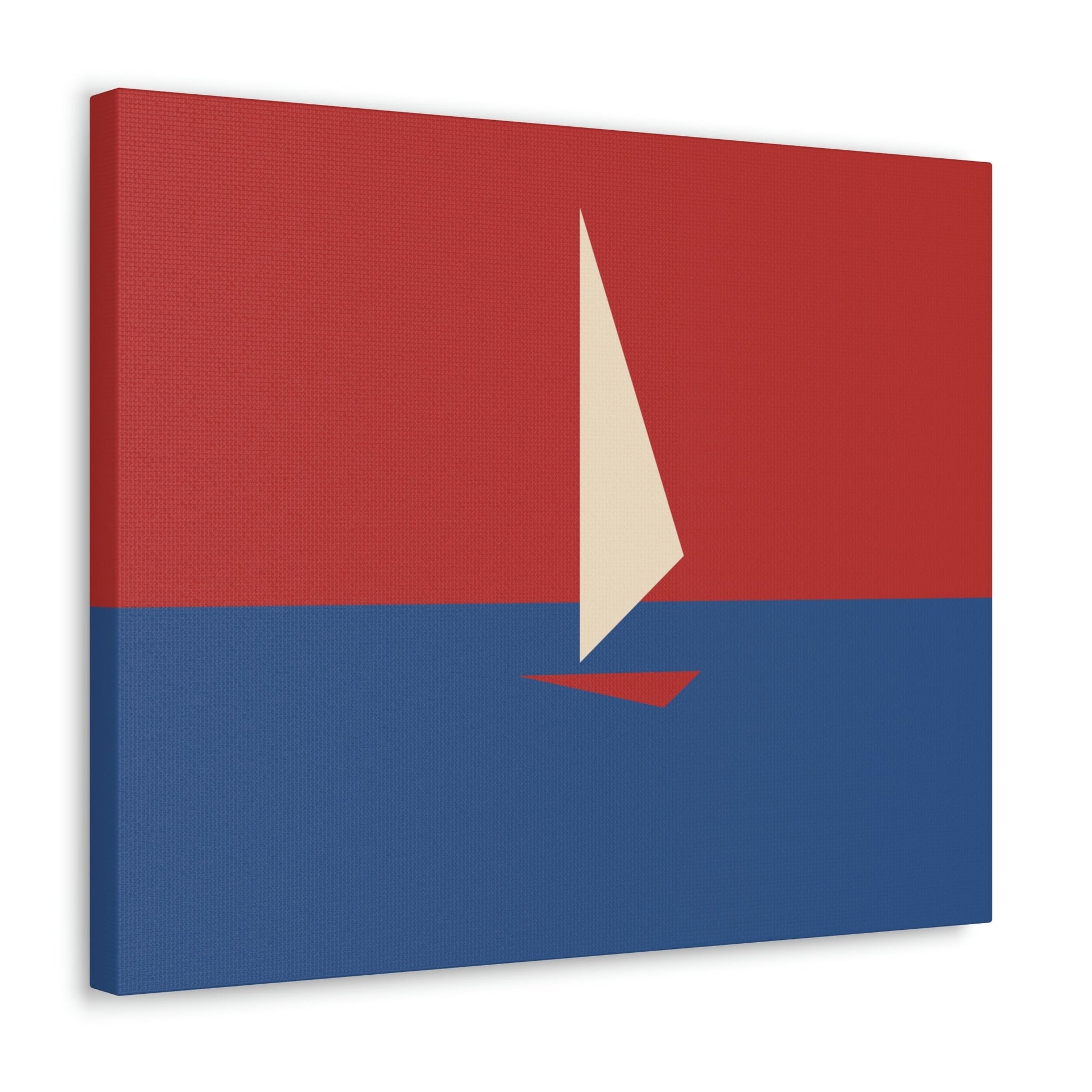 Sailboat Sea Minimalist Abstract Aesthetic Classic Art Canvas Gallery Wraps Ichaku [Perfect Gifts Selection]