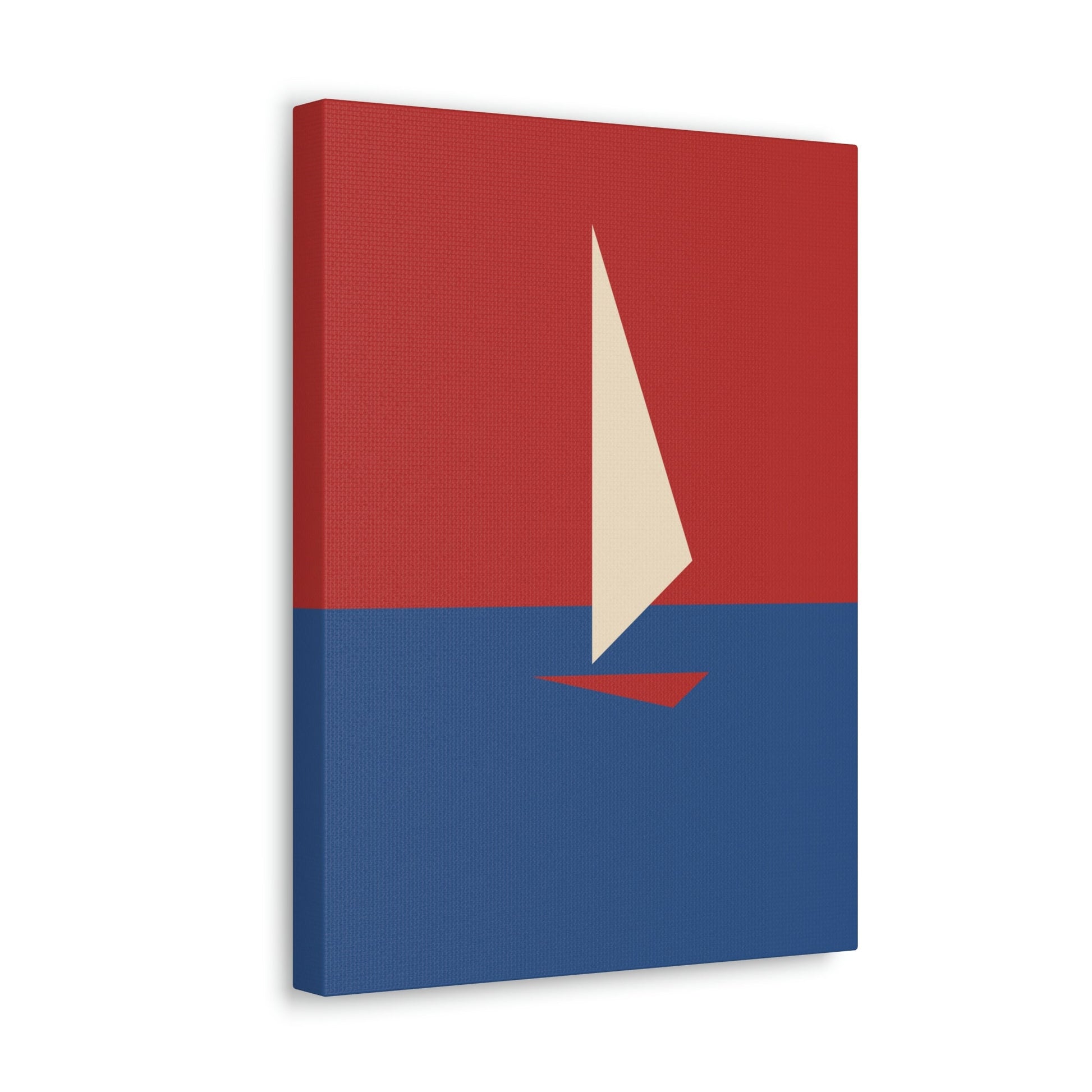 Sailboat Sea Minimalist Abstract Aesthetic Classic Art Canvas Gallery Wraps Ichaku [Perfect Gifts Selection]