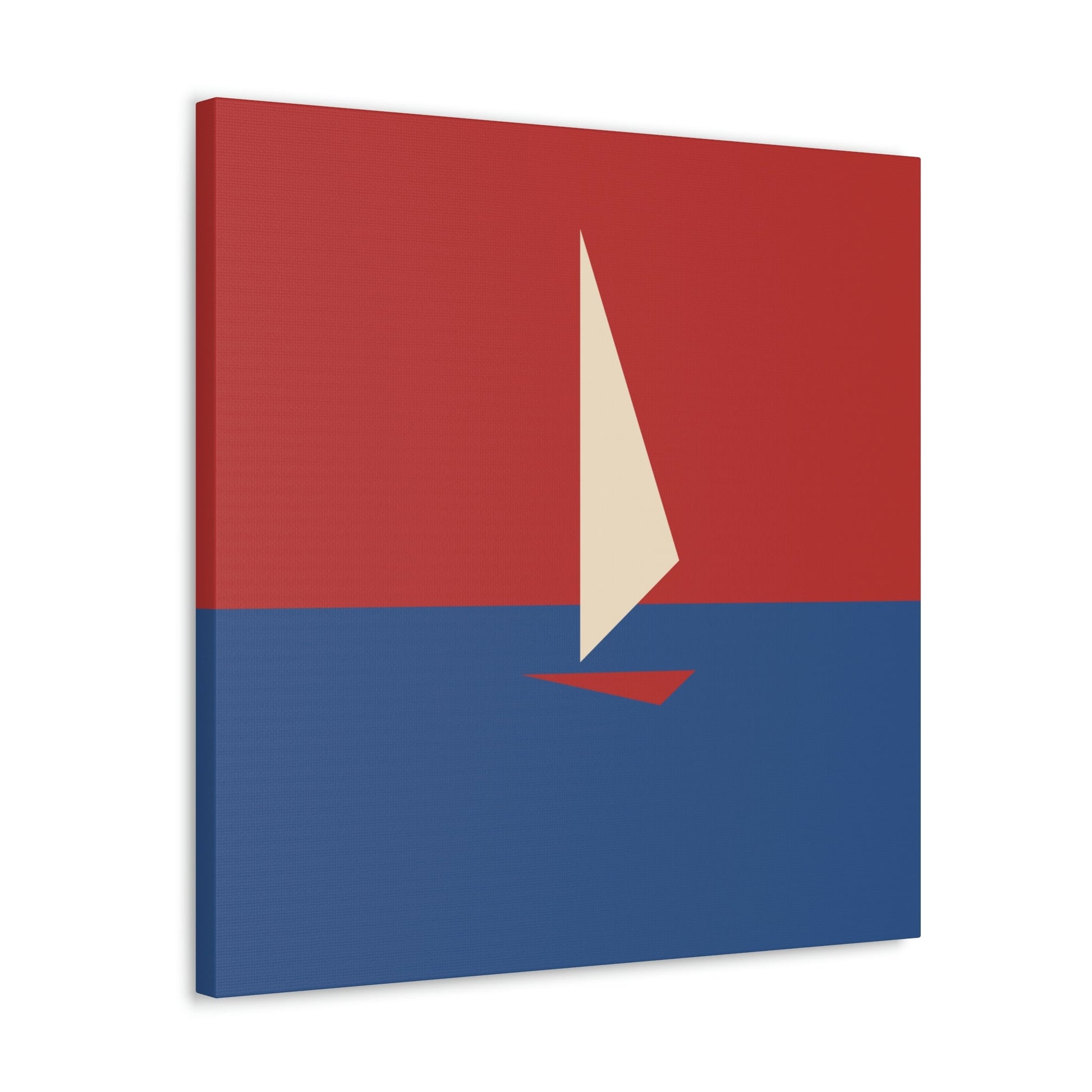 Sailboat Sea Minimalist Abstract Aesthetic Classic Art Canvas Gallery Wraps Ichaku [Perfect Gifts Selection]