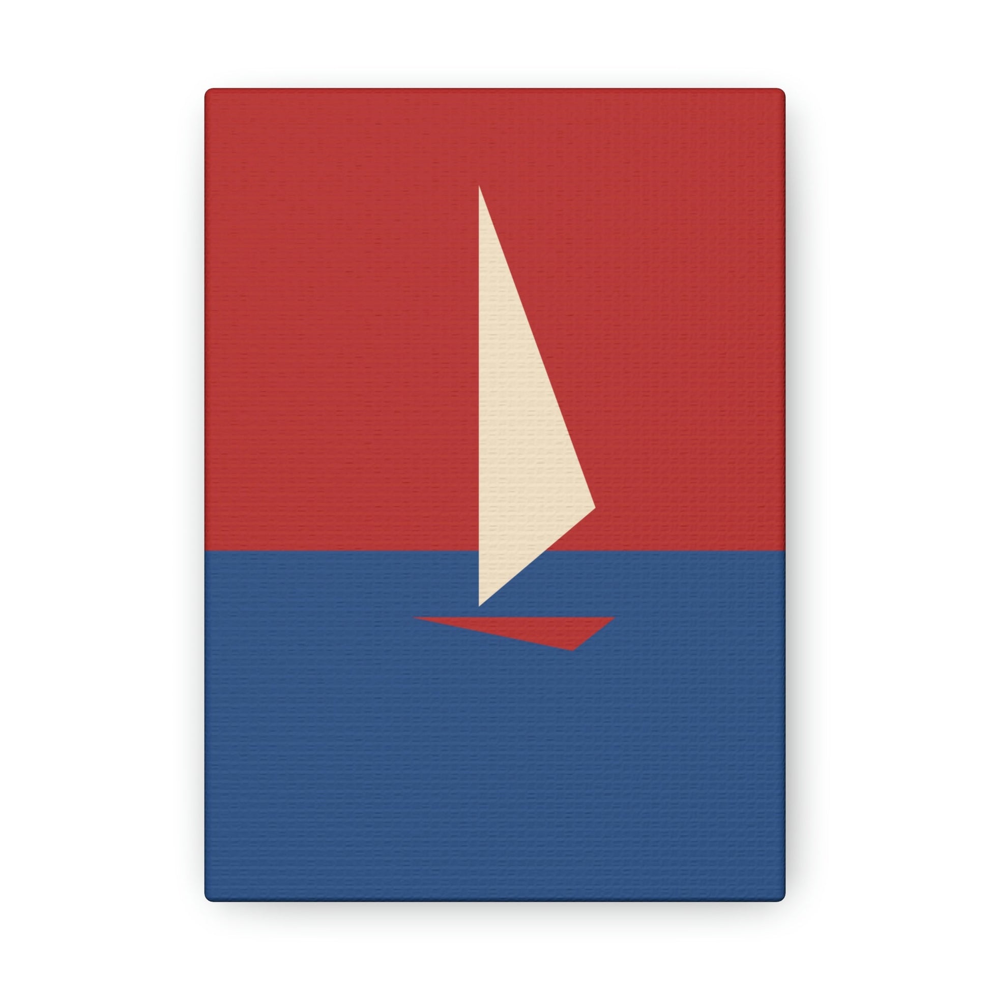 Sailboat Sea Minimalist Abstract Aesthetic Classic Art Canvas Gallery Wraps Ichaku [Perfect Gifts Selection]