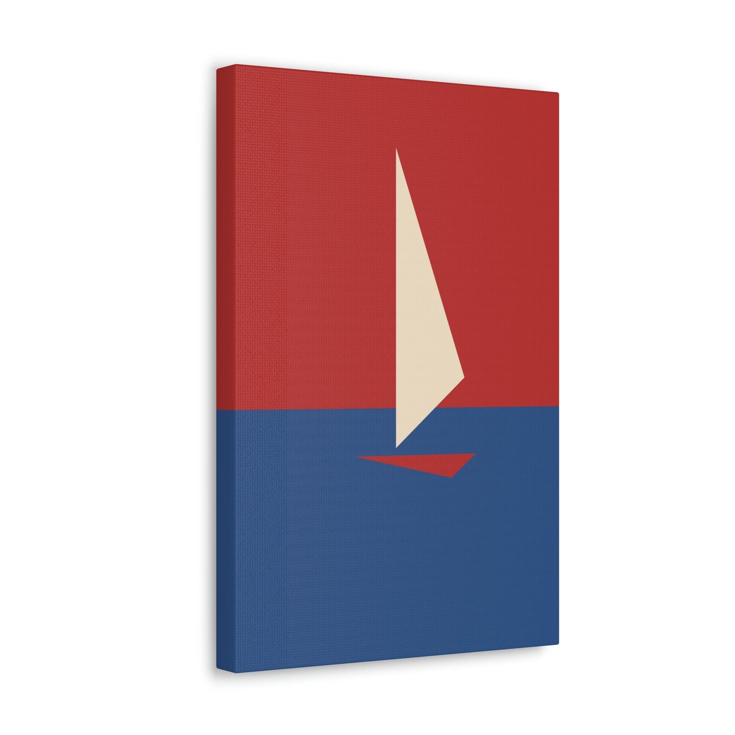 Sailboat Sea Minimalist Abstract Aesthetic Classic Art Canvas Gallery Wraps Ichaku [Perfect Gifts Selection]