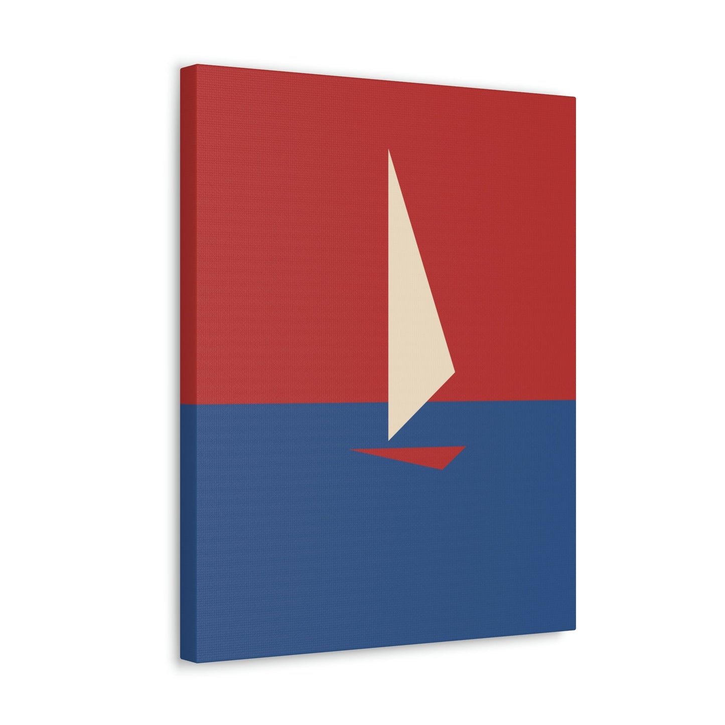 Sailboat Sea Minimalist Abstract Aesthetic Classic Art Canvas Gallery Wraps Ichaku [Perfect Gifts Selection]