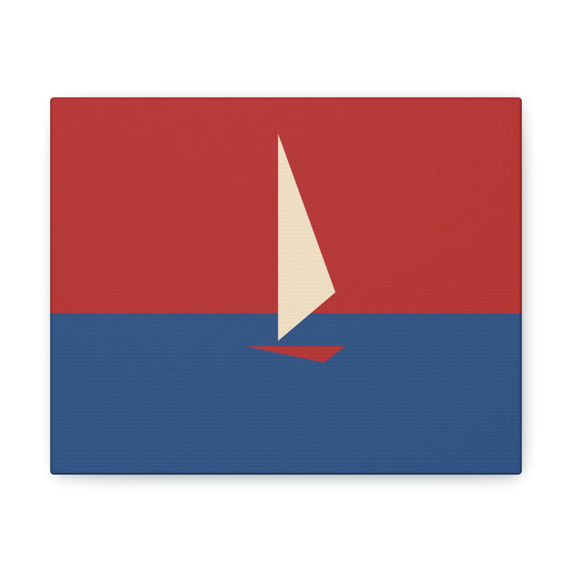 Sailboat Sea Minimalist Abstract Aesthetic Classic Art Canvas Gallery Wraps Ichaku [Perfect Gifts Selection]