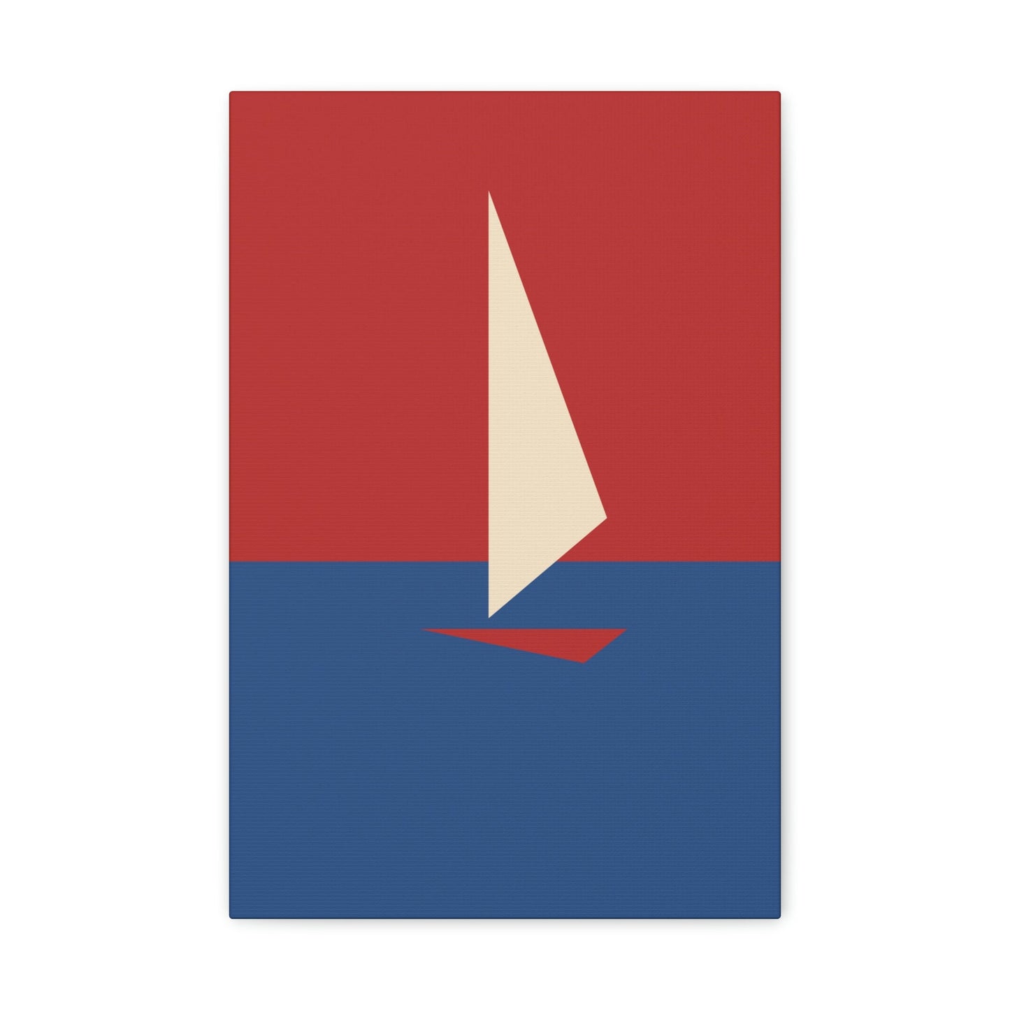 Sailboat Sea Minimalist Abstract Aesthetic Classic Art Canvas Gallery Wraps Ichaku [Perfect Gifts Selection]