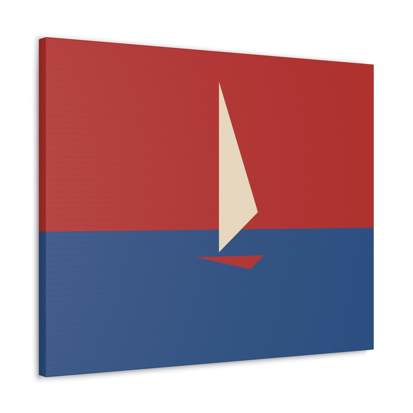 Sailboat Sea Minimalist Abstract Aesthetic Classic Art Canvas Gallery Wraps Ichaku [Perfect Gifts Selection]