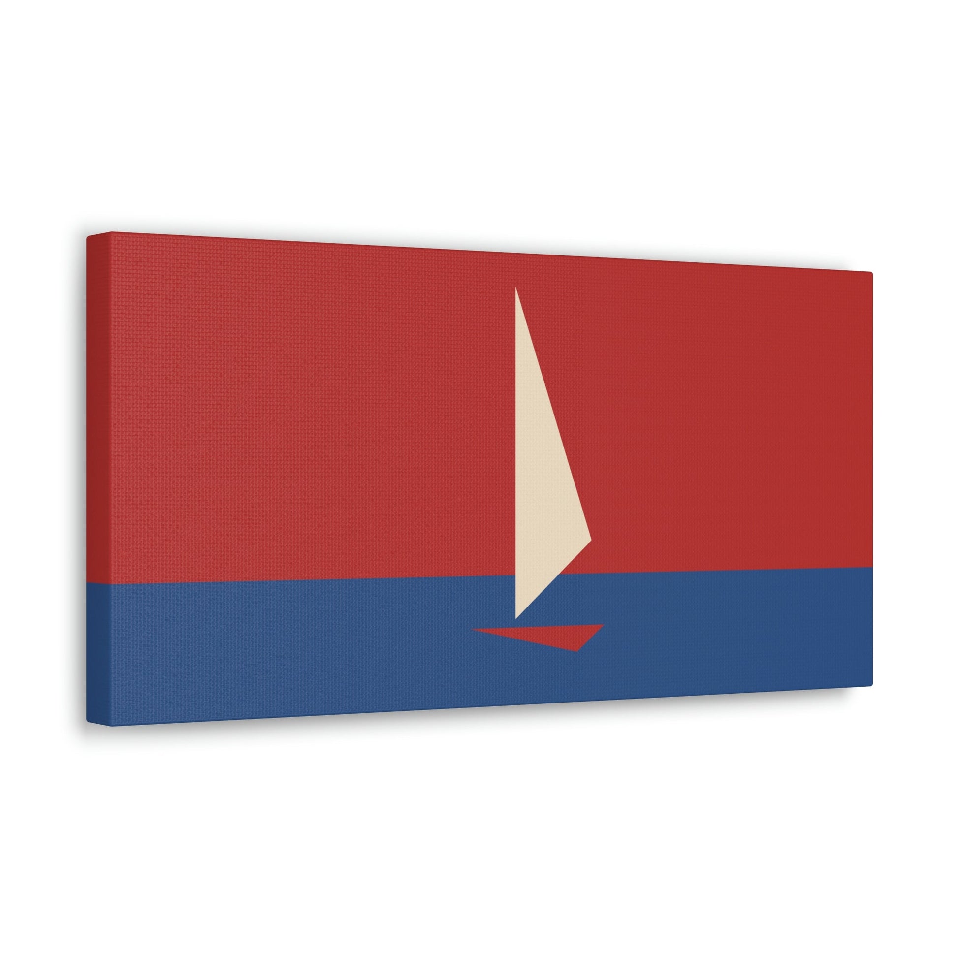 Sailboat Sea Minimalist Abstract Aesthetic Classic Art Canvas Gallery Wraps Ichaku [Perfect Gifts Selection]