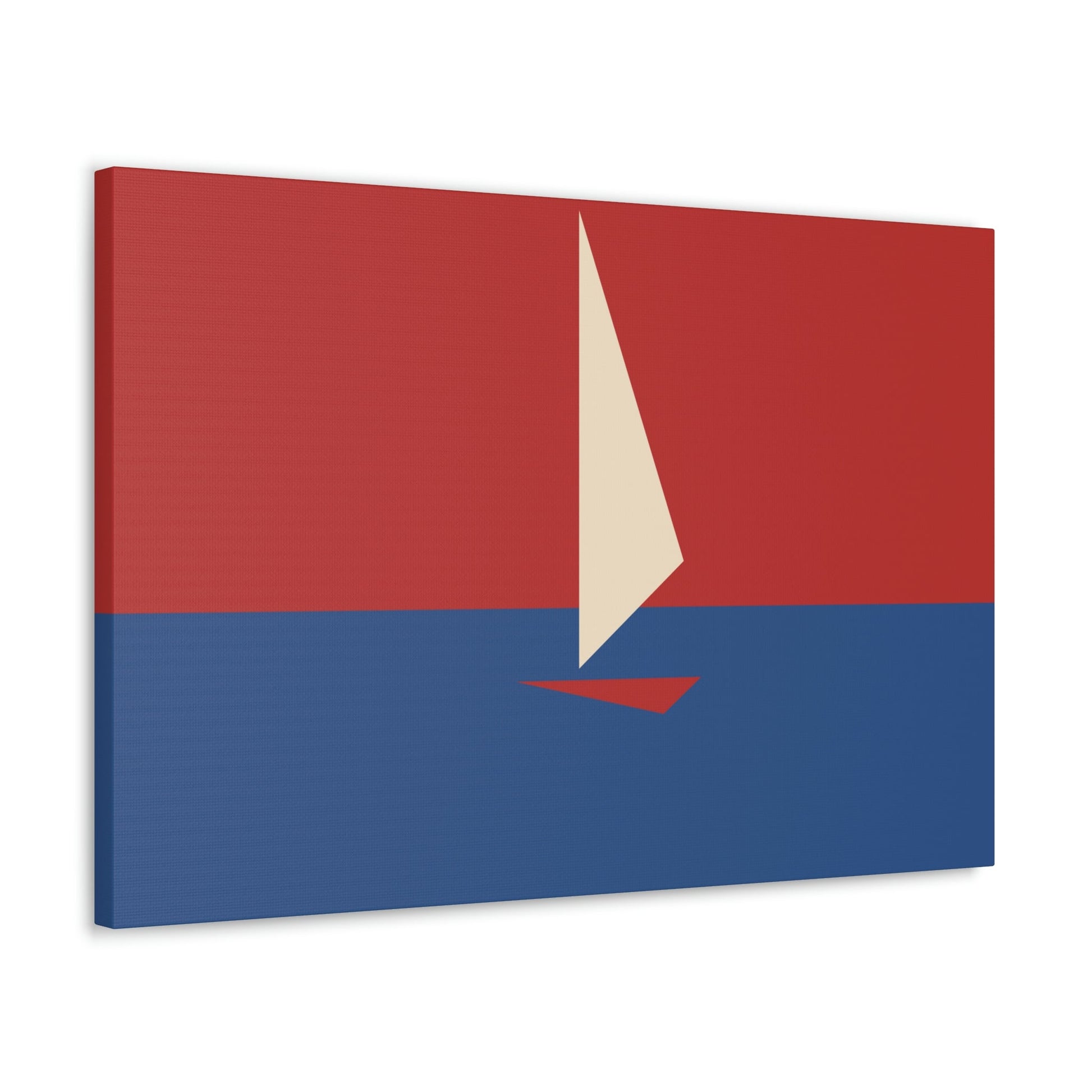 Sailboat Sea Minimalist Abstract Aesthetic Classic Art Canvas Gallery Wraps Ichaku [Perfect Gifts Selection]